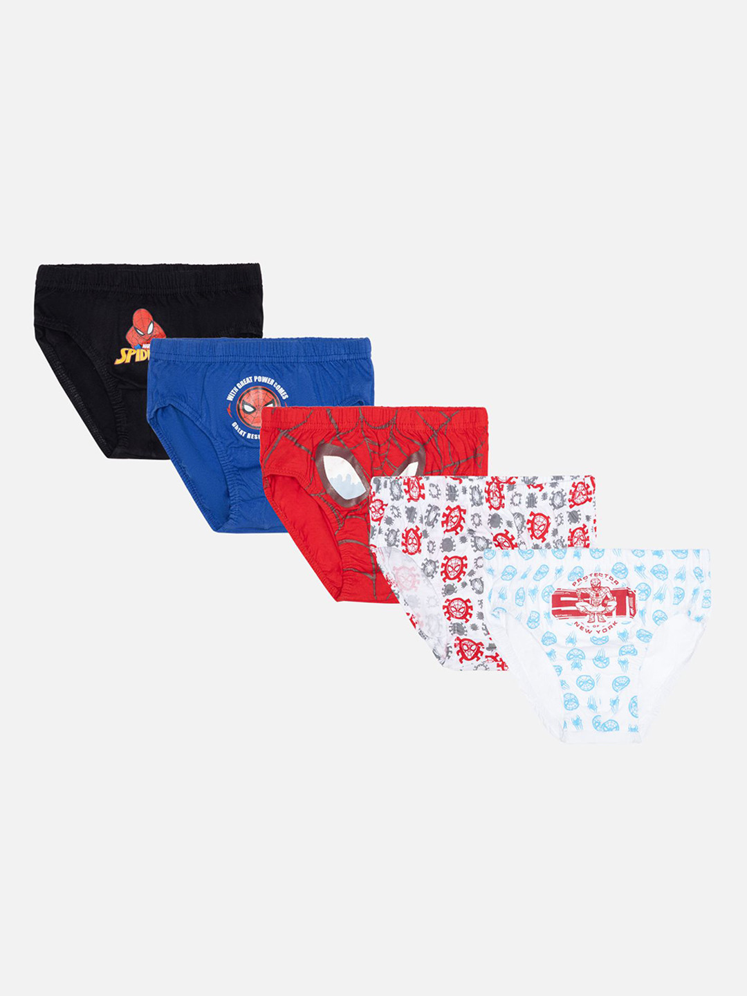 Bodycare Boys Pack Of 5 Abstract Printed Assorted Basic Briefs