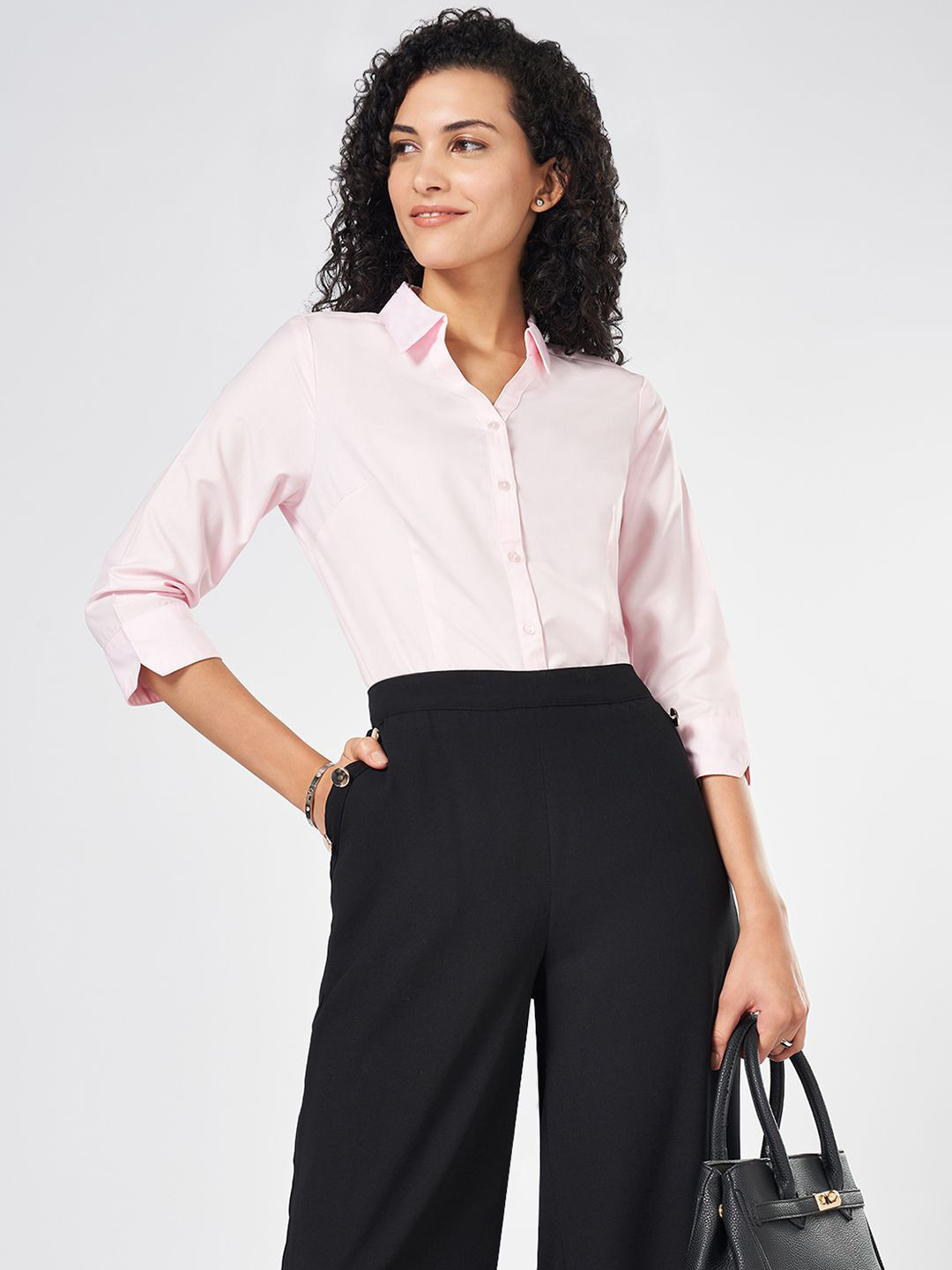 Annabelle by Pantaloons Women Shirt Collar Shirt Style Top