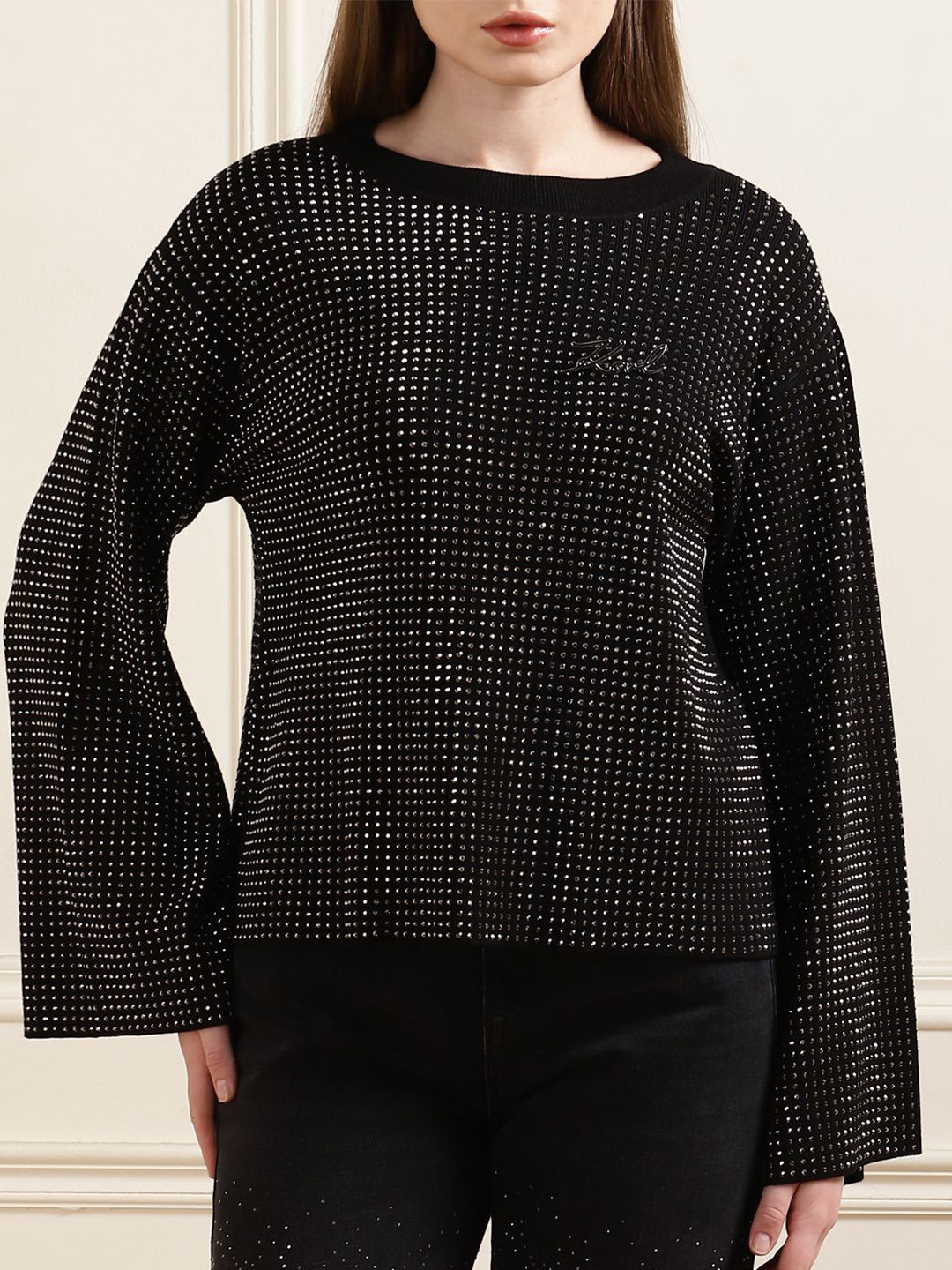 Karl Lagerfeld Women Self Design Pullover