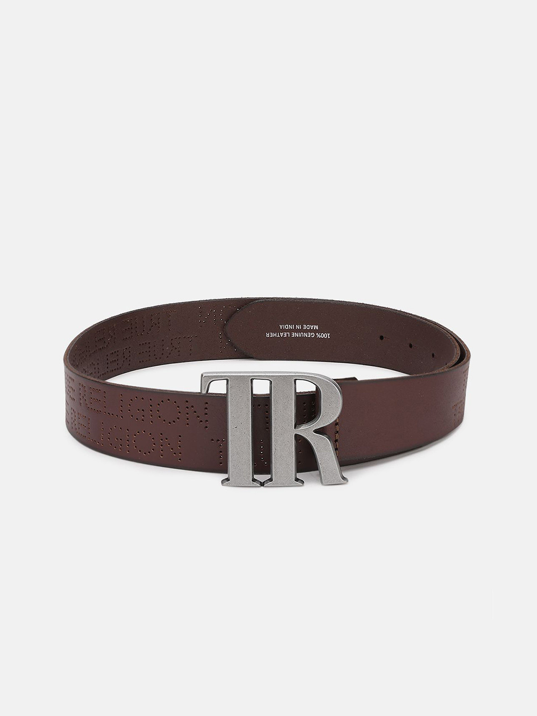 True Religion Men Textured Leather Belt