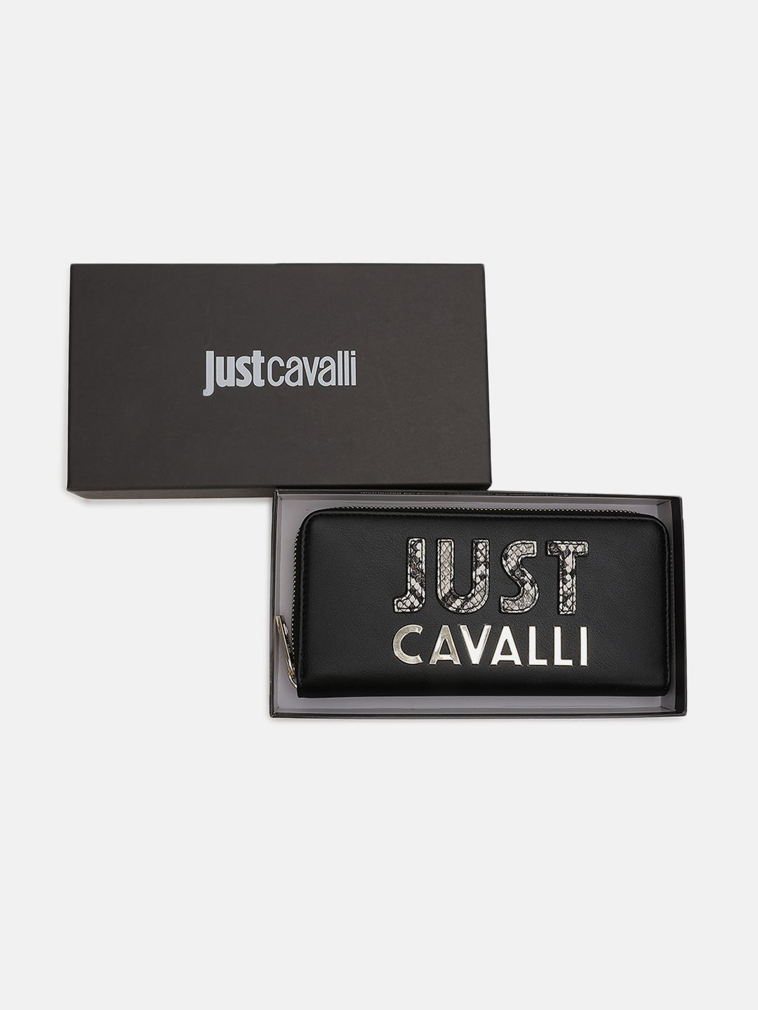 Just Cavalli Women Typography Zip Around Wallet