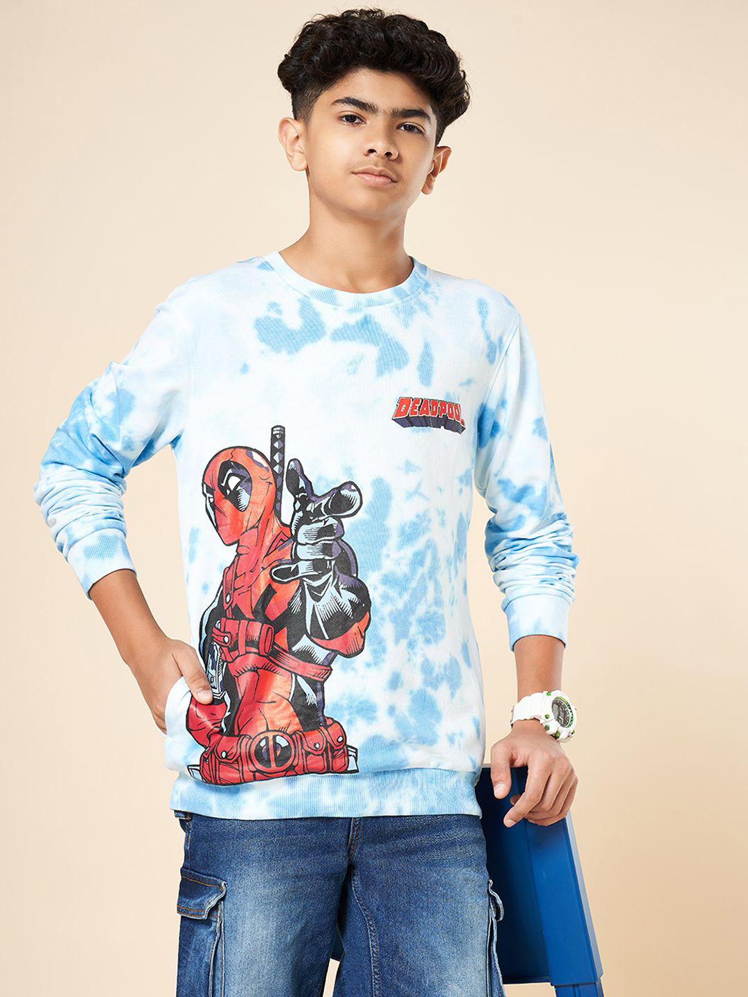 Coolsters by Pantaloons Boys Spider Man Printed Cotton Pullover Sweatshirt
