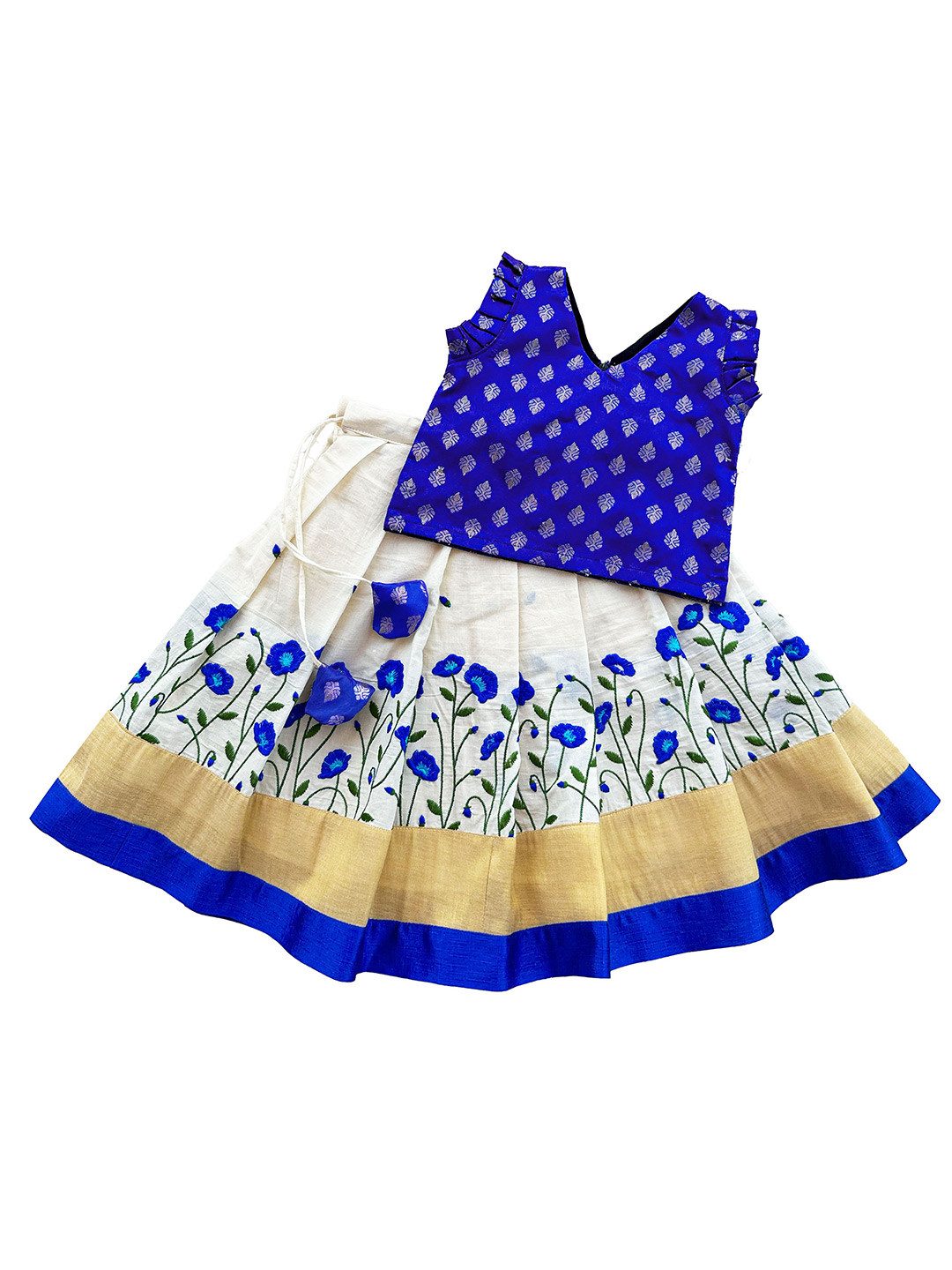 STANWELLS KIDS Girls Printed Ready to Wear Lehenga & Choli