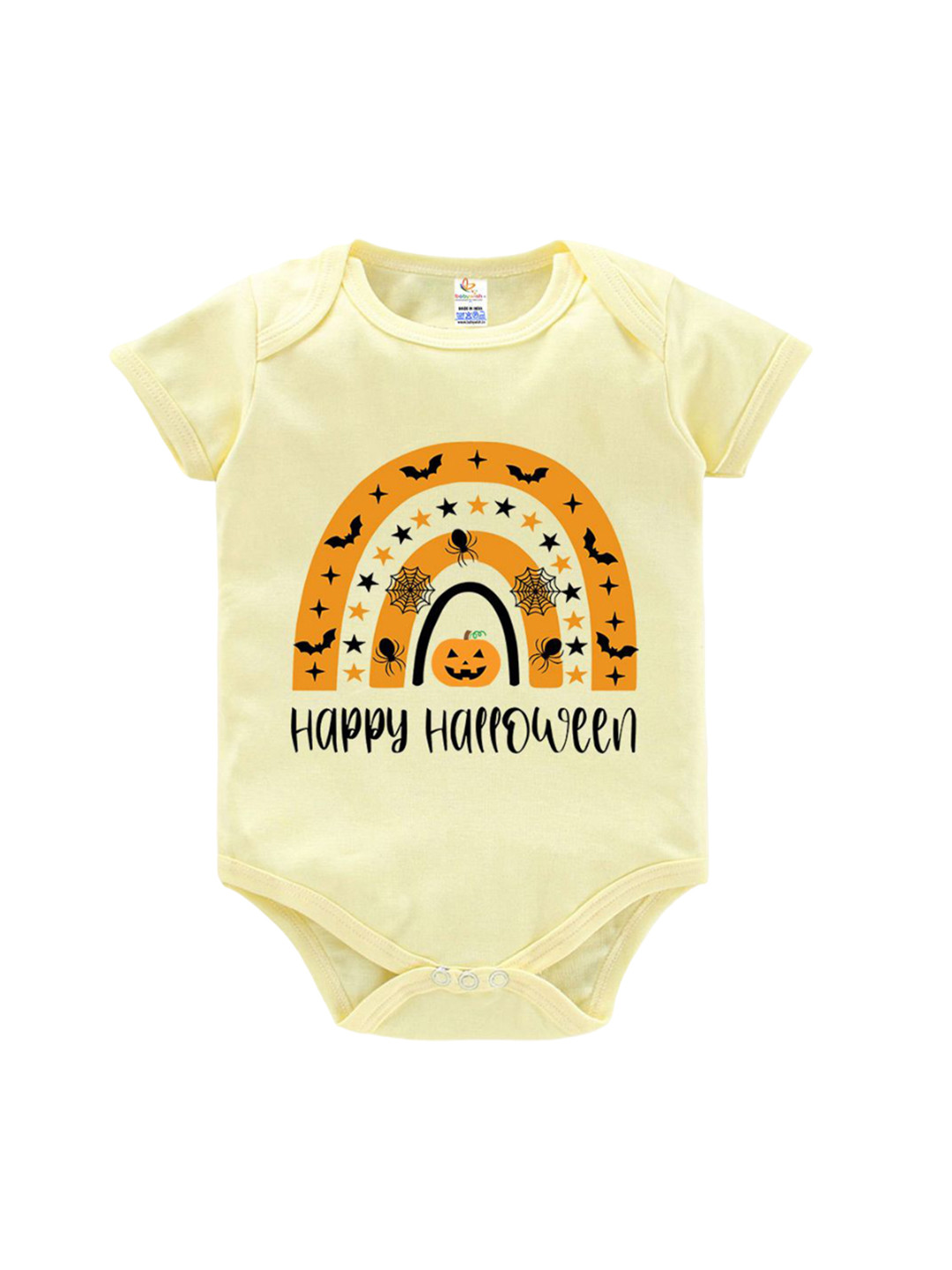 Babywish Kids-Unisex Happy Halloween Printed Cotton Bodysuit