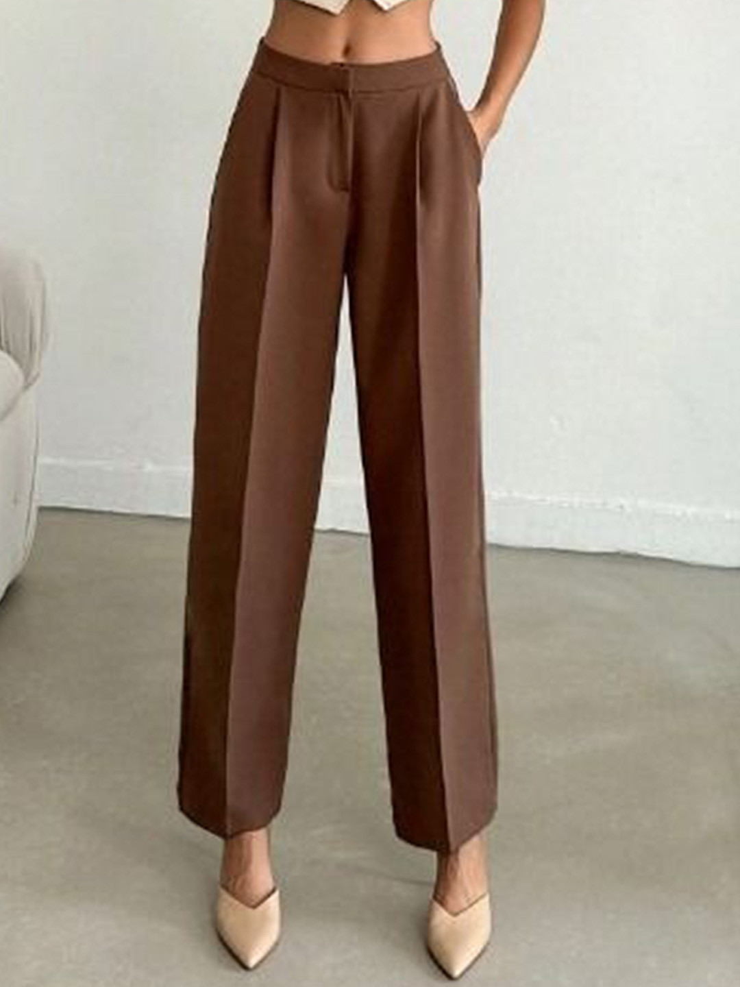 BROADSTAR Women Pleated Korean Pants
