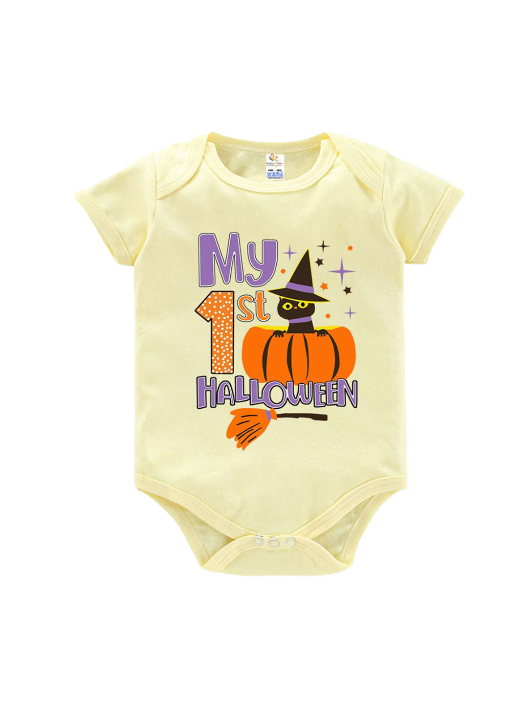 Babywish Halloween Infants Halloween Printed Half Sleeve  Bodysuit