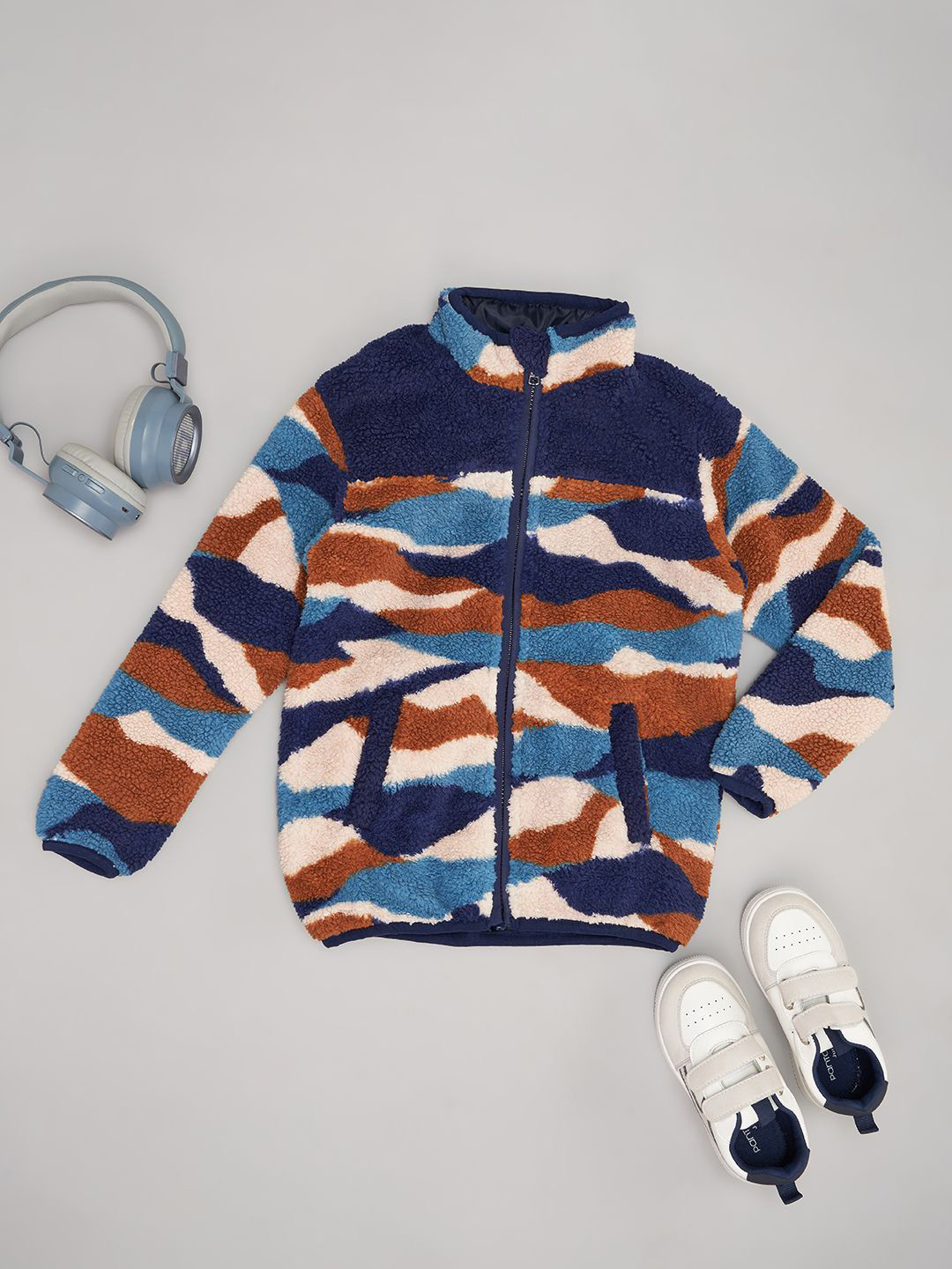 Pantaloons Junior Boys Printed Camouflage Sweatshirt