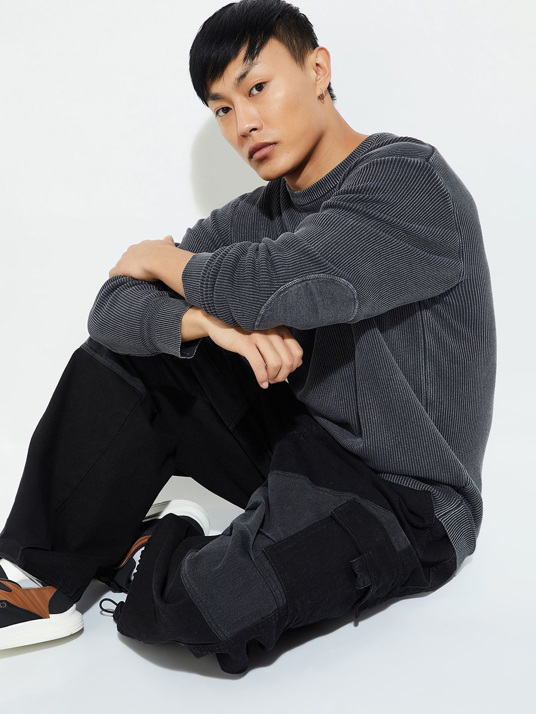 Max URB_N Men Acid Washed Sweater