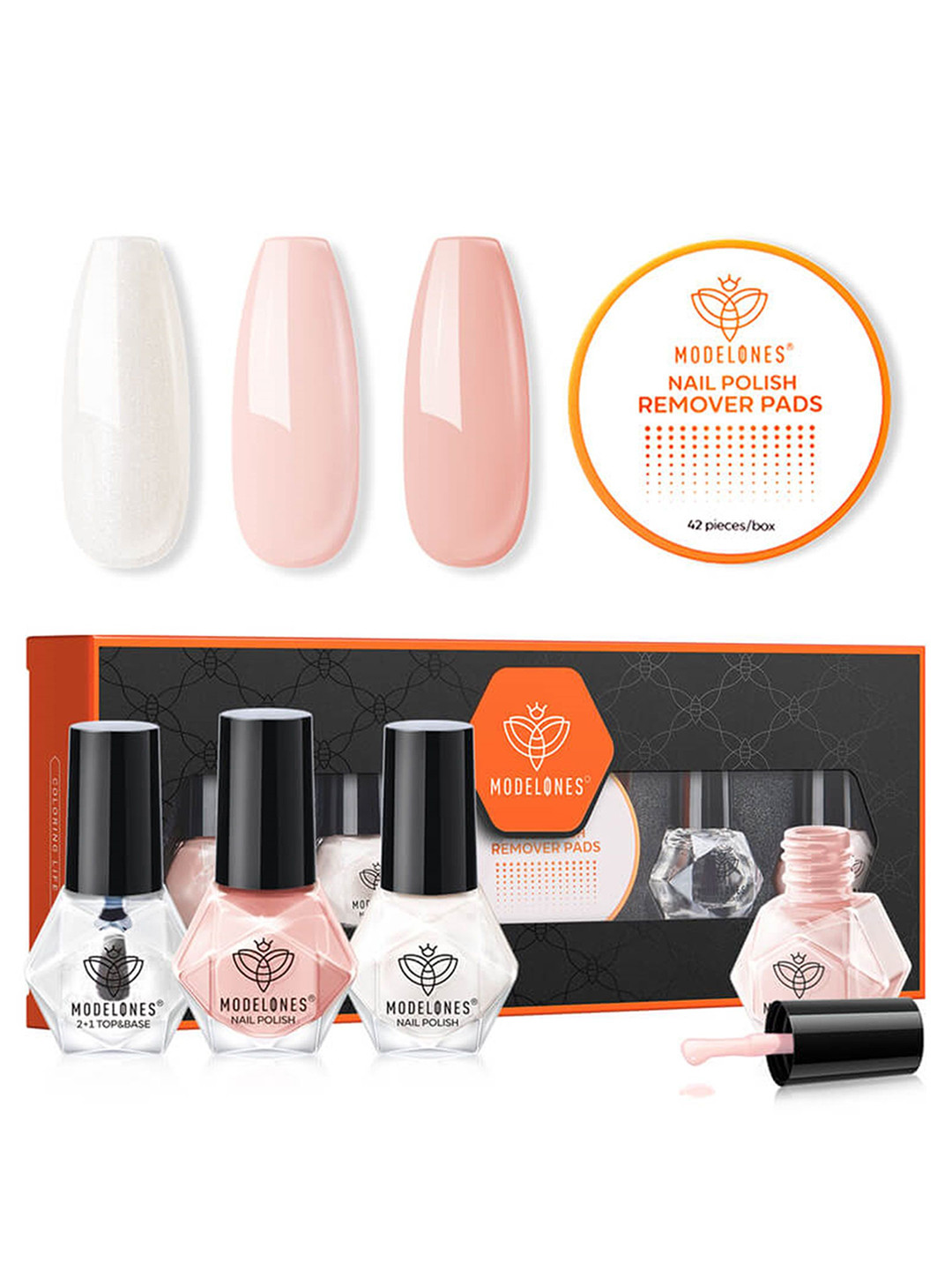 Modelones Set Of 3 Gossip Nail Polish Kit - 5 ml Each - Shades 150 - 076 - 121