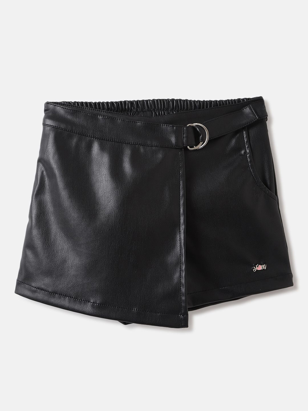 Blue Giraffe Girls Solid Mini Regular Fit Slip-On Skorts