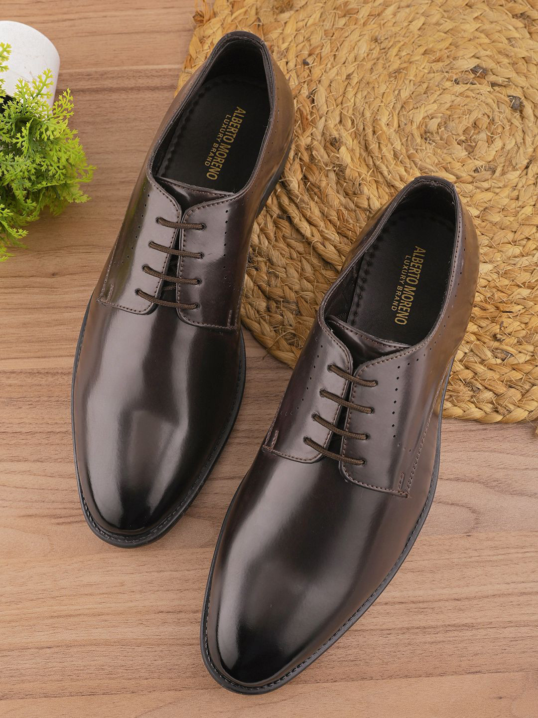 ALBERTO MORENO Men Leather Formal Derbys