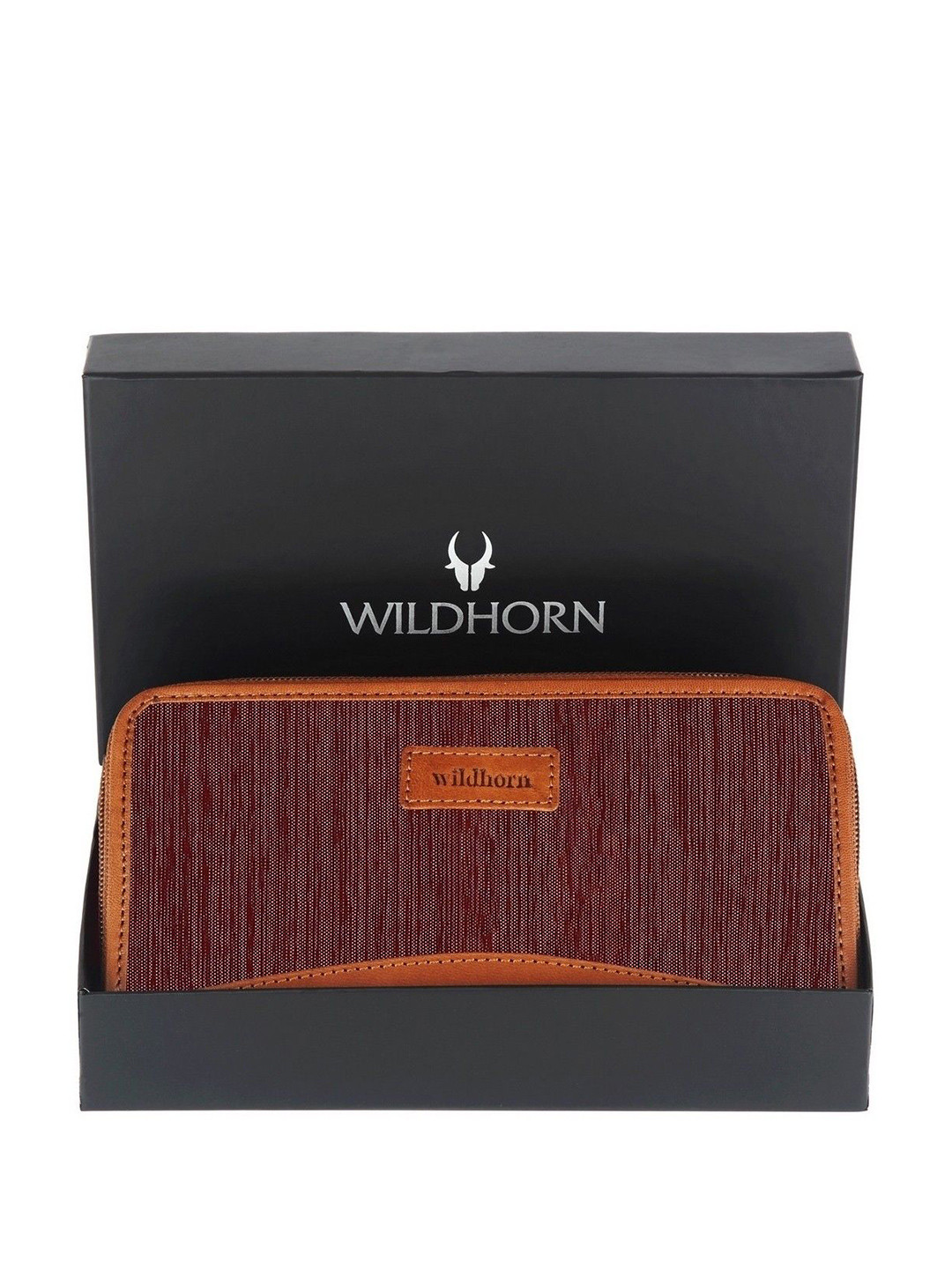 WildHorn Women Textured Canvas Zip Around Clutch Wallet