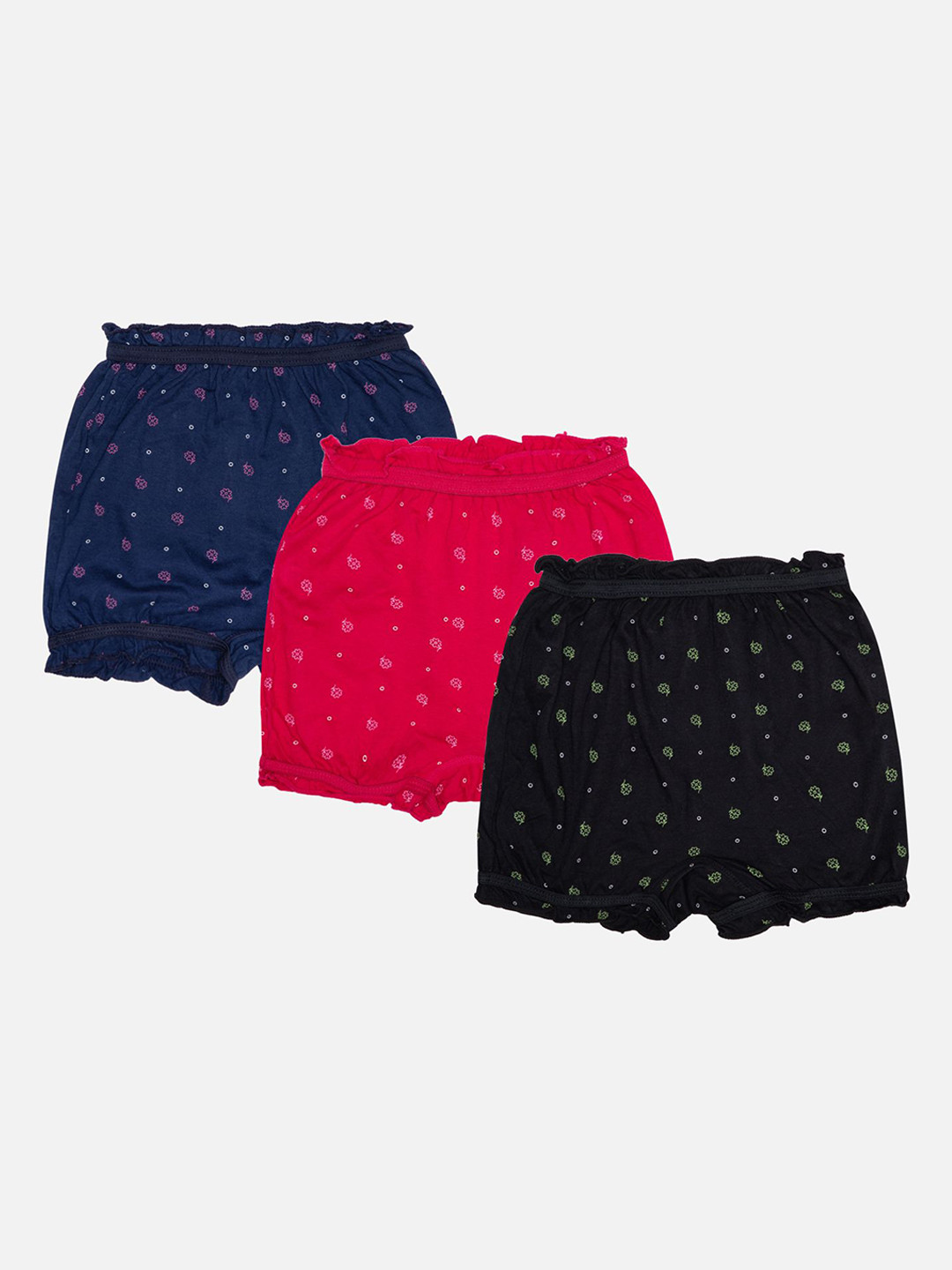 Bodycare Girls Pack Of 3 Assorted Basic Brief