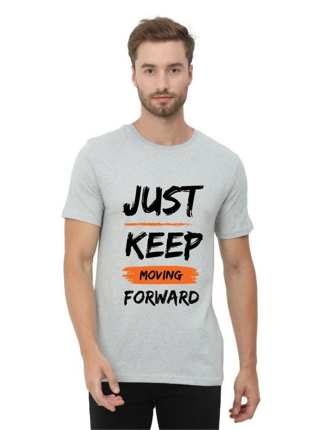 ECOLINE Clothing Men Printed Bio Finish Applique T-shirt