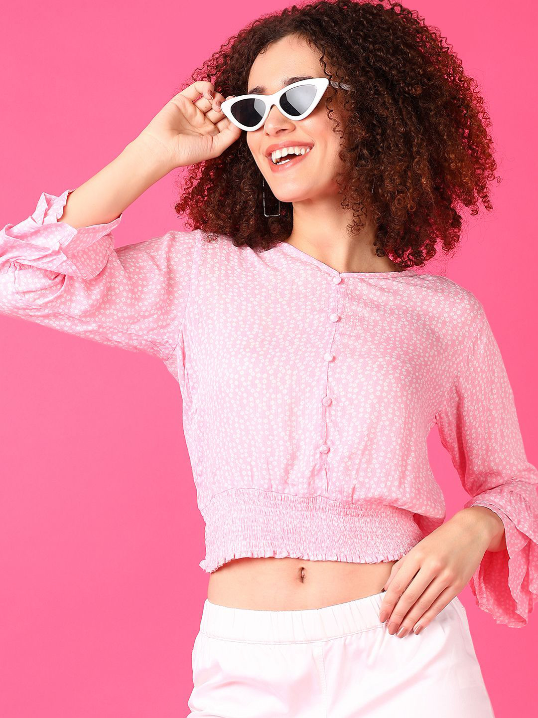 V-Mart Women V-Neck Crop Top