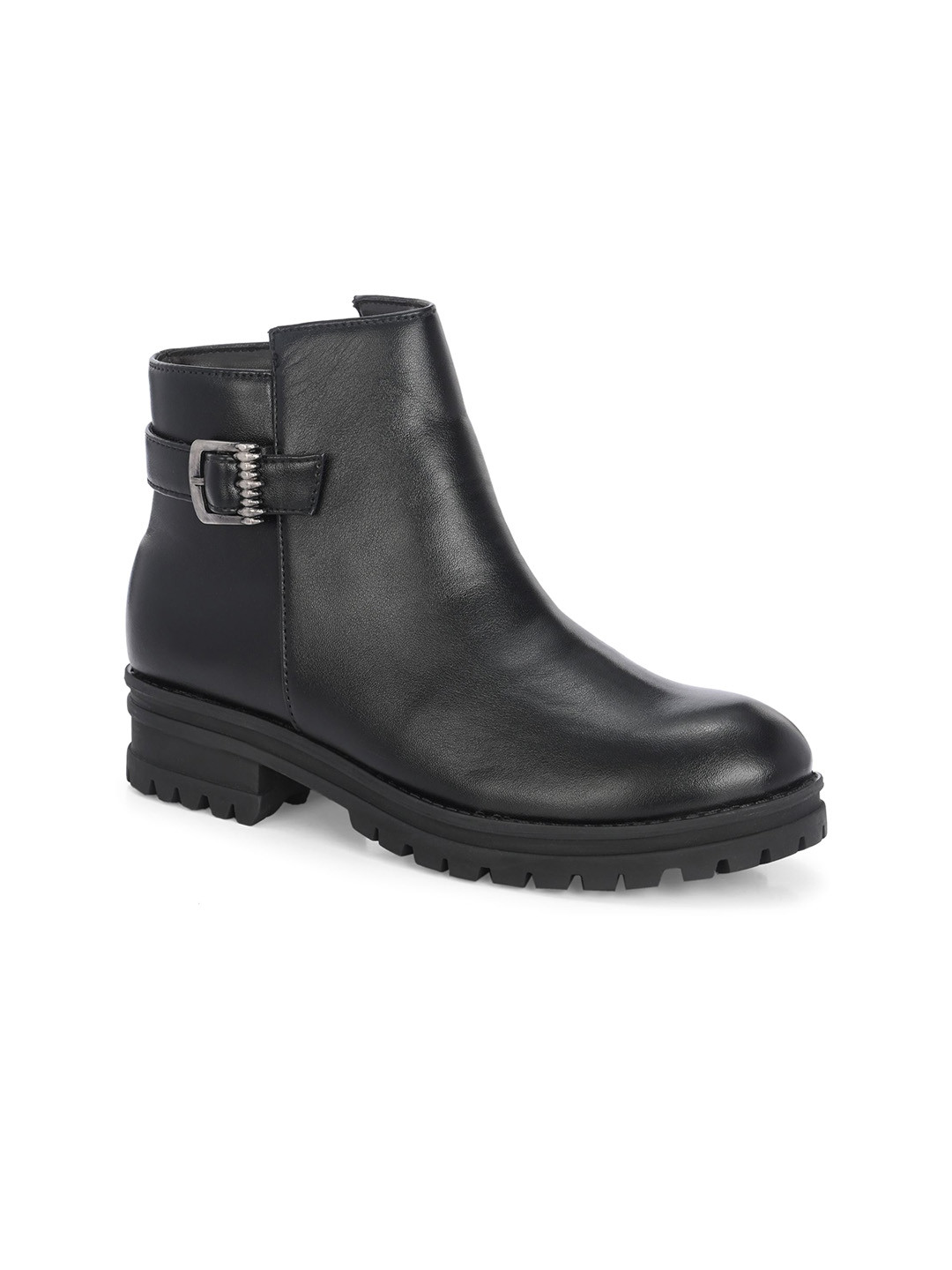 GARDIN Women Platform-Heeled Round Toe Ankle Boots