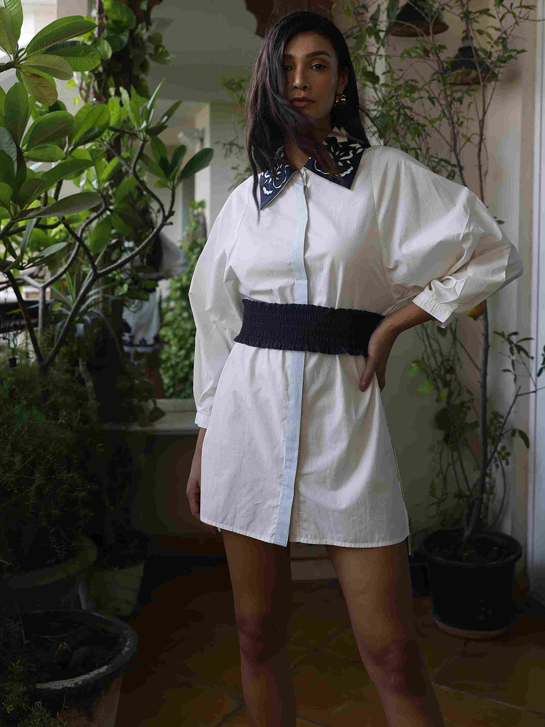 Nika1.0  Women Print Shirt Dress