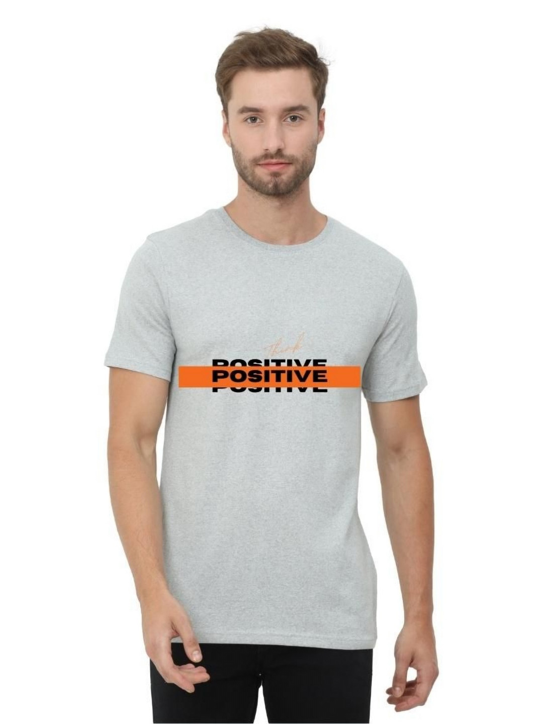 ECOLINE Clothing Men Bio Finish Typography Printed Round Neck Cotton T-shirt