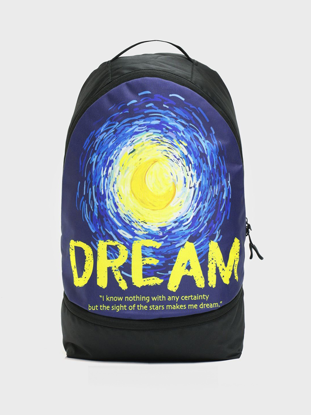 Bewakoof Unisex Black Dream Printed Small Backpack