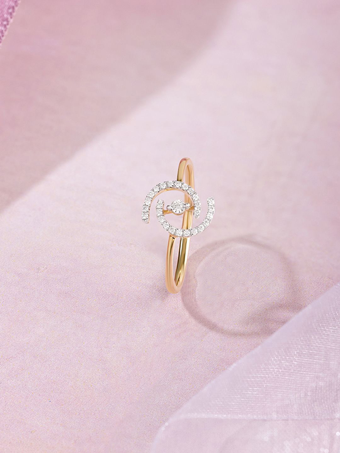 Mia by Tanishq 14KT Yellow Gold & Natural Diamond Finger Ring - 1.4 g