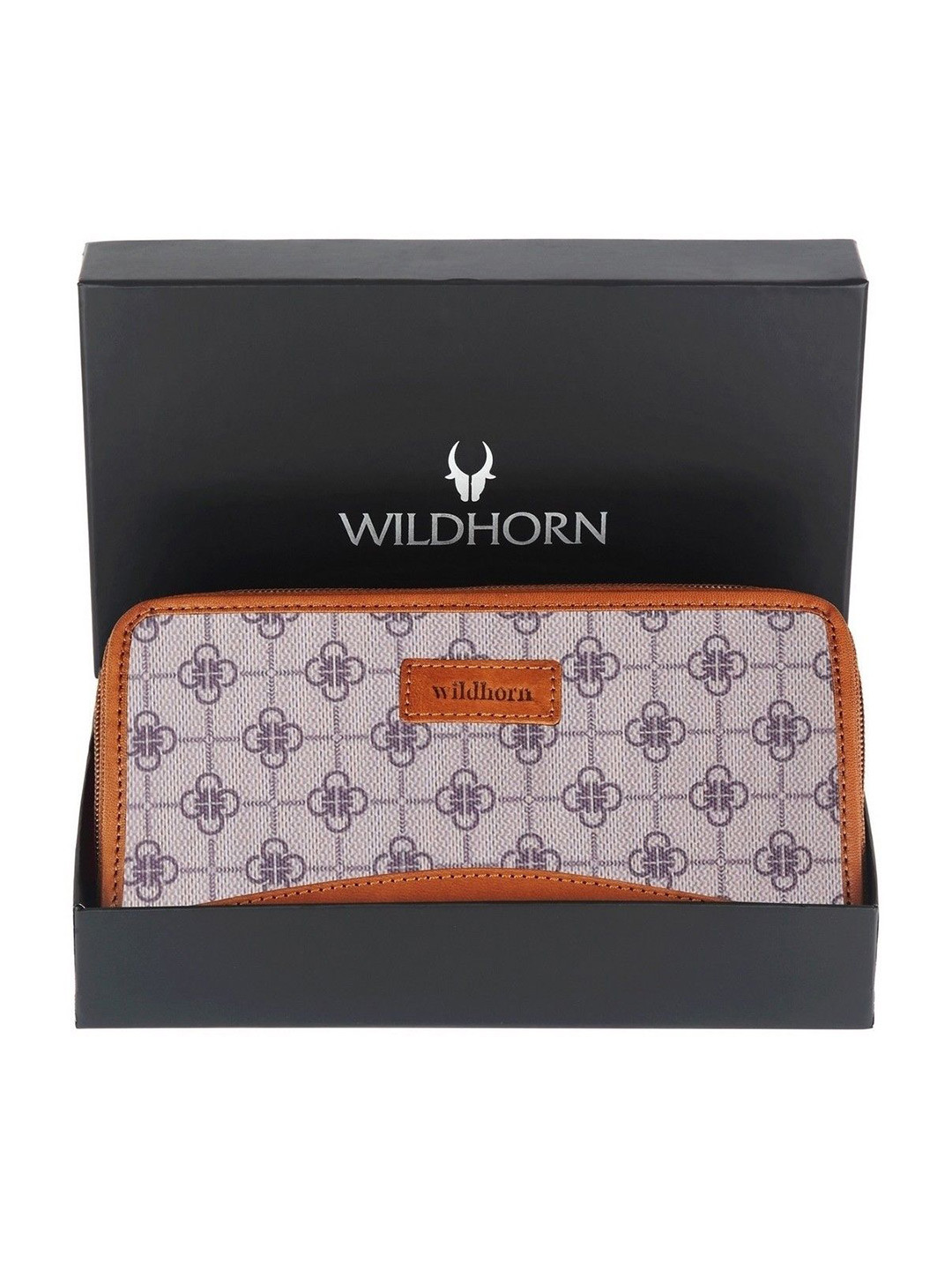 WildHorn Women Floral Printed Canvas Zip Around Wallet
