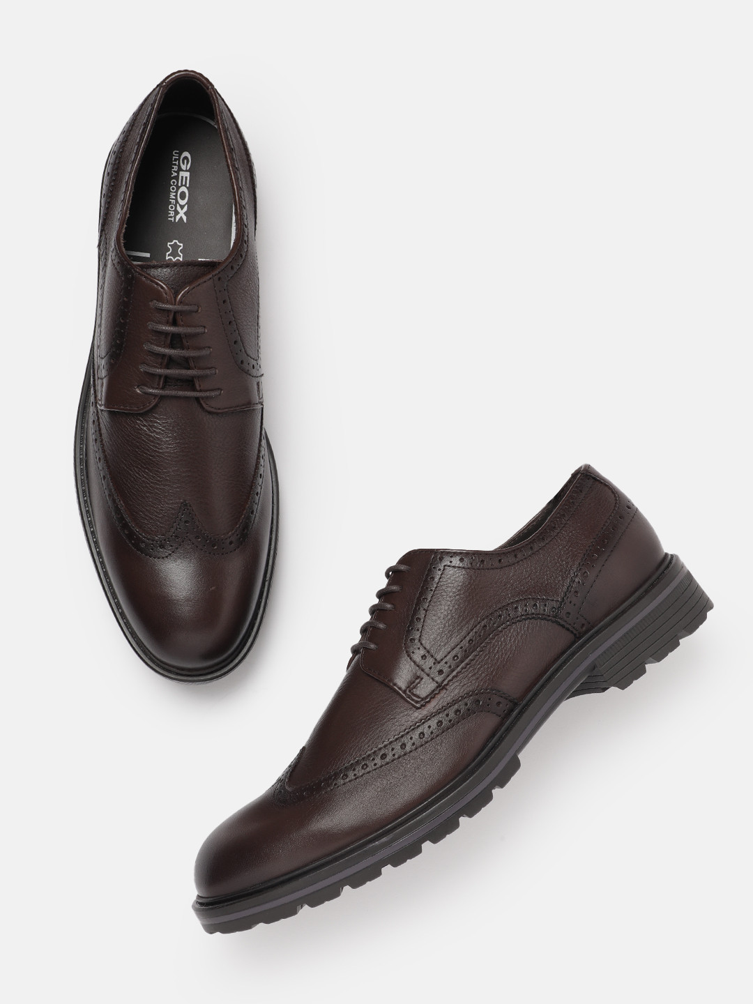 Geox Men U Walk Pleasure C A Leather Formal Brogues