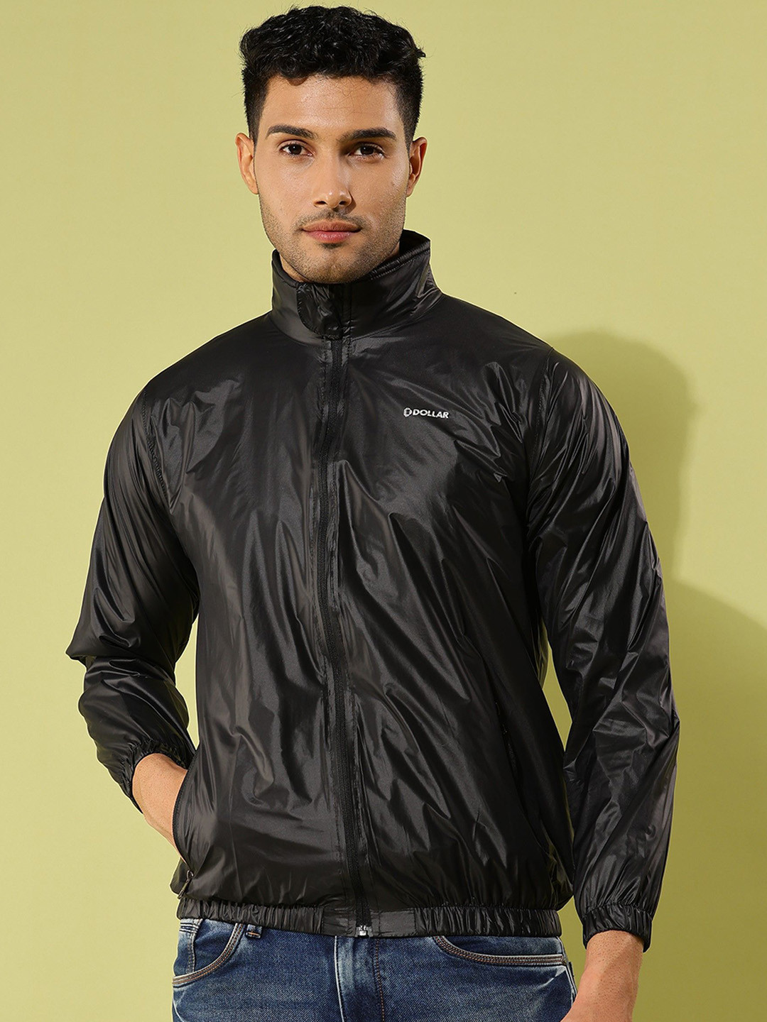 Dollar Men Light Weight Breathable Windcheater Jacket with UV Protection and Pockets
