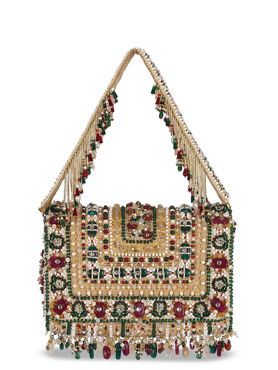 Lovetobag Ethnic Motifs Embellished Bucket Shoulder Bag