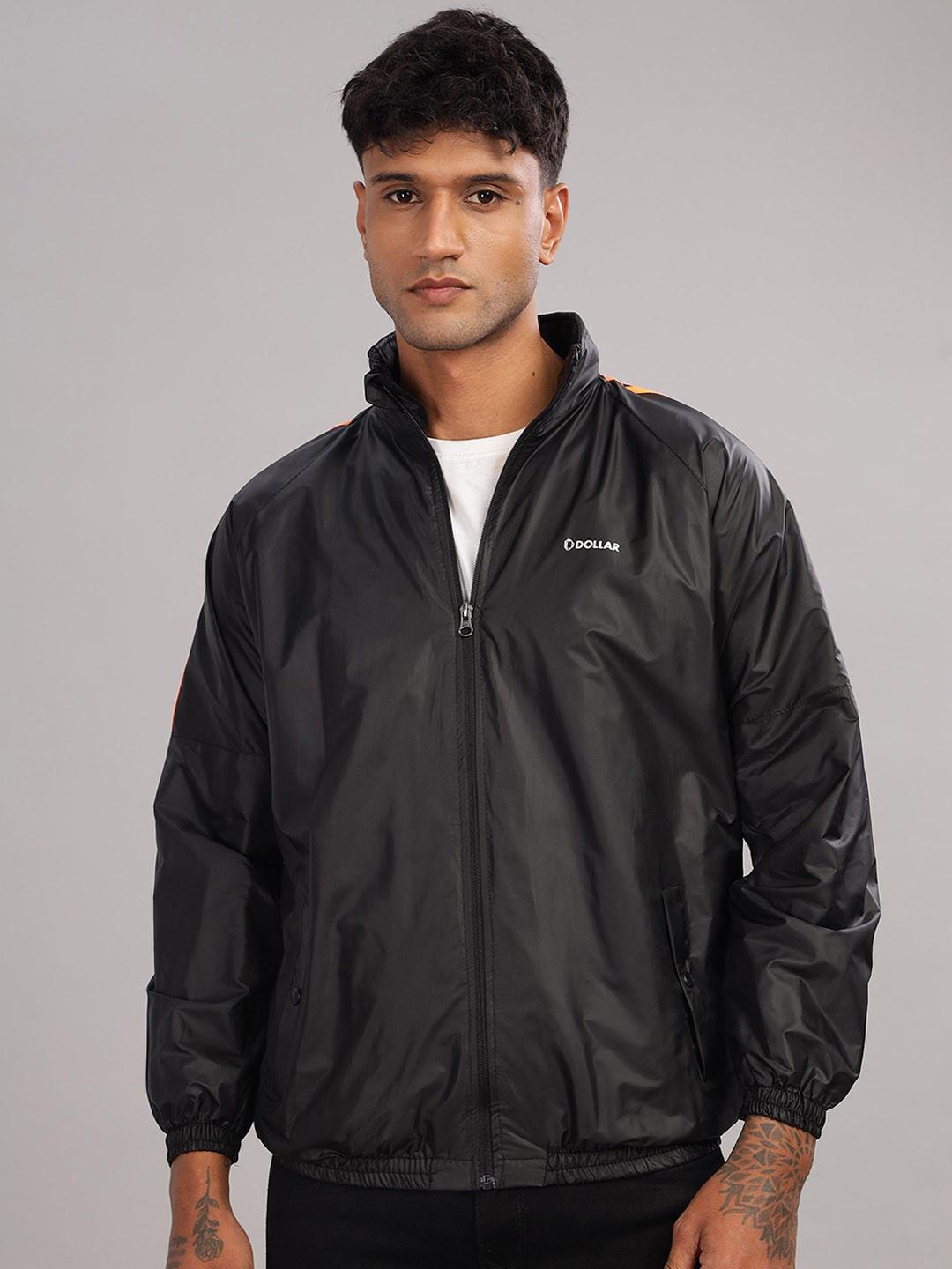 Dollar Men Colourblock Light Weight Windcheater with UV Protection and Pocket