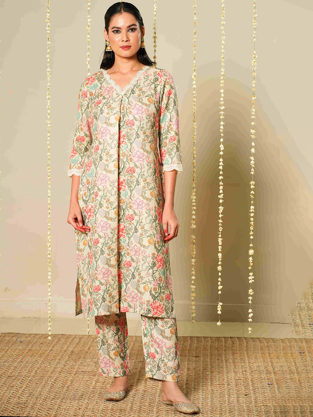 MEESAN Pashmina Ethnic Kurta Set