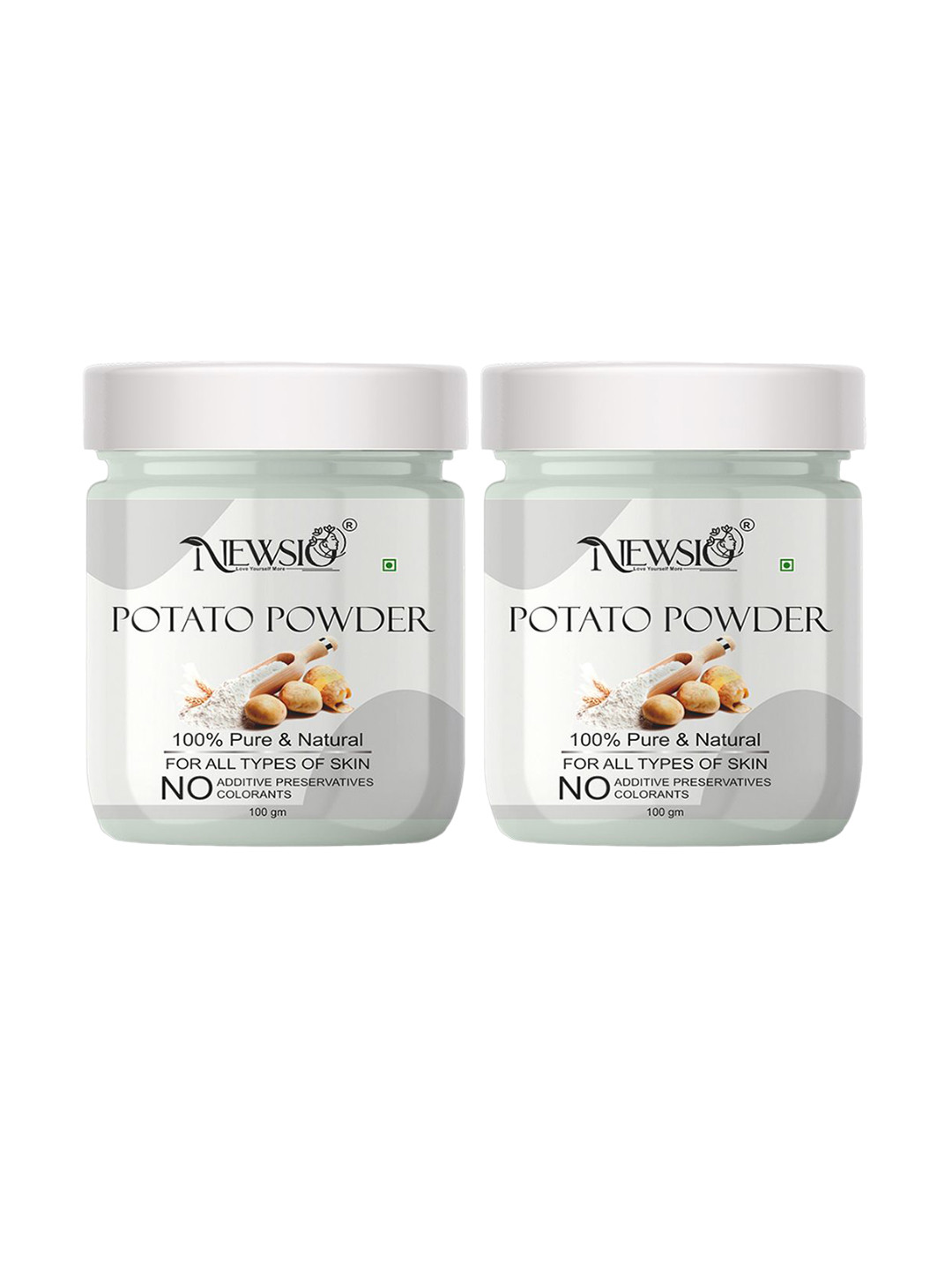 Newsio Set Of 2 Pure & Natural Potato Powder For Skin - 100g Each