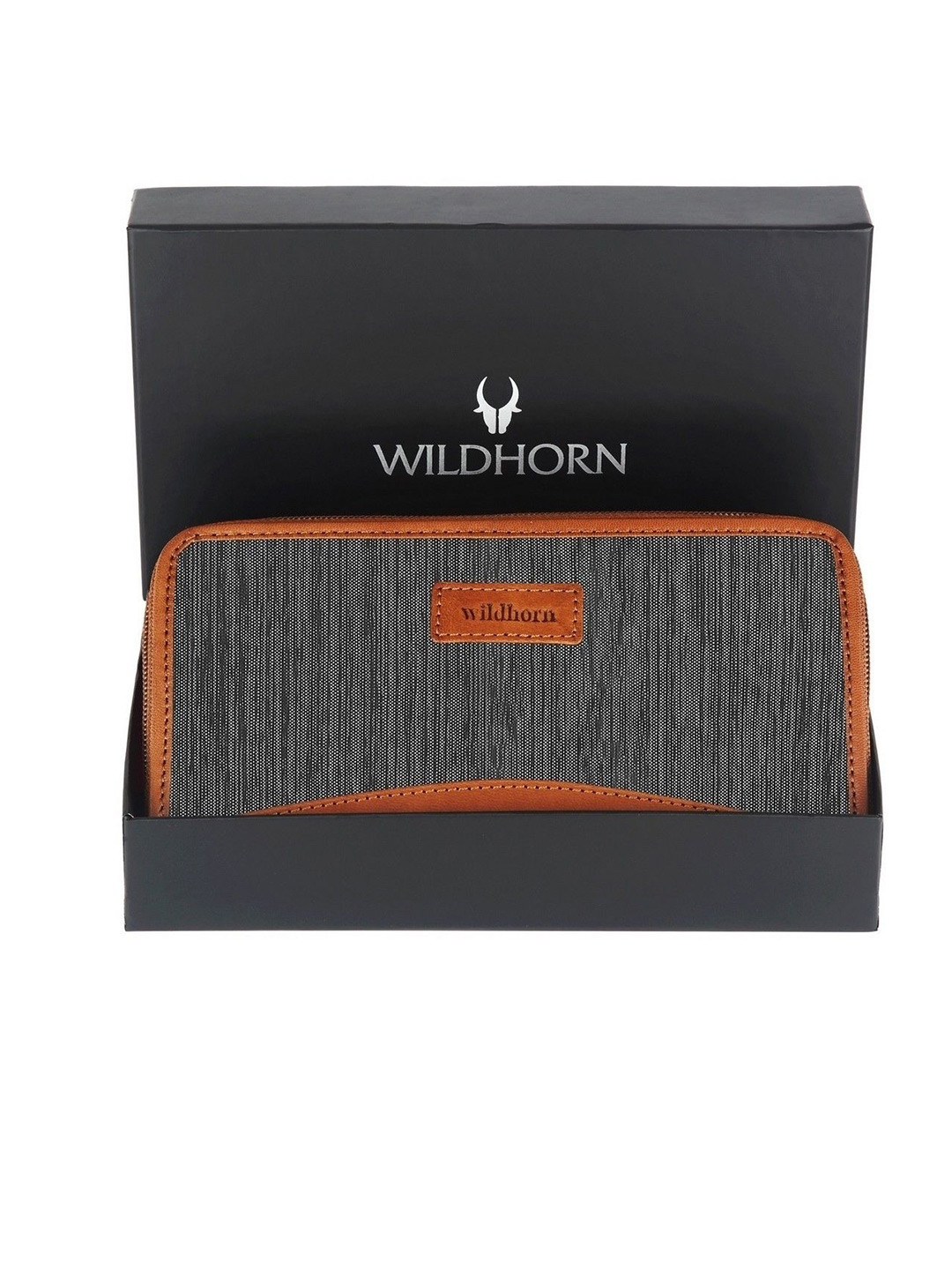 WildHorn Women Textured Canvas Zip Around RFID Wallet