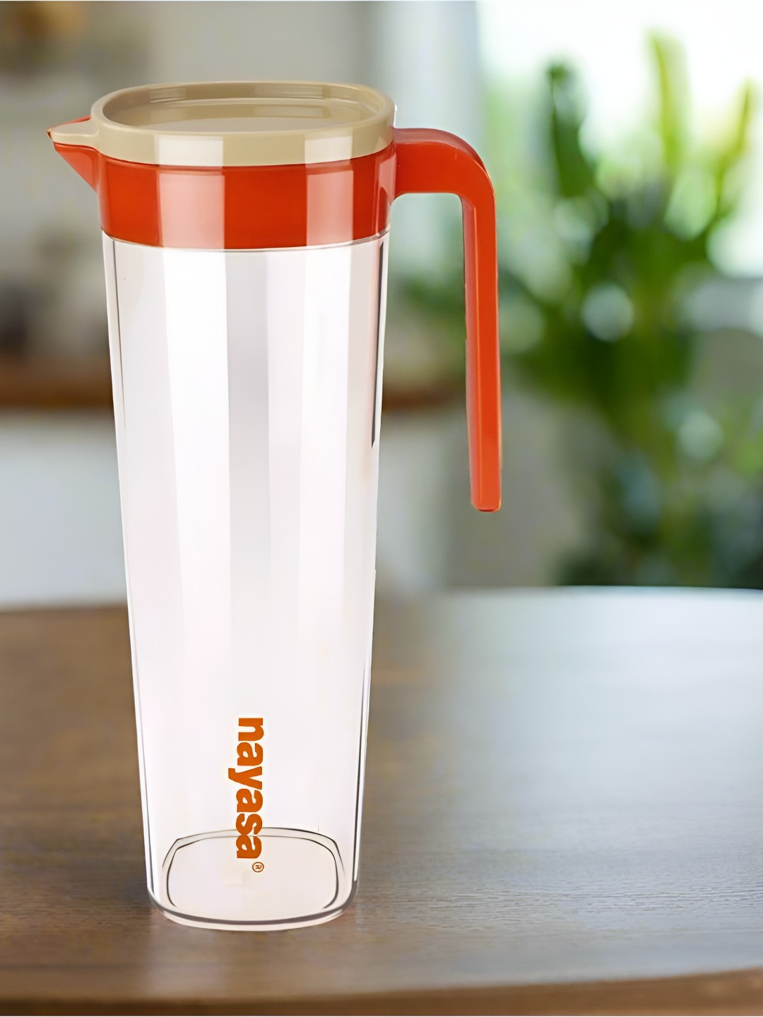 Nayasa Aron Orange Study Handle Leakproof Lid Strong & Flat Body Water Jug- 1.16L