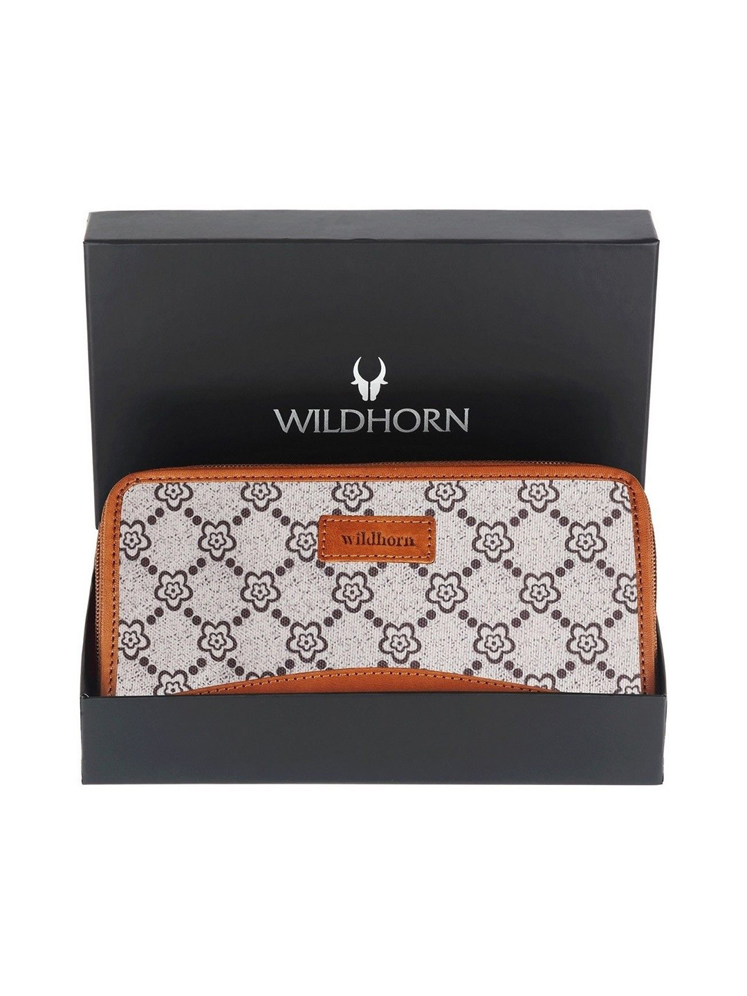 WildHorn Women Floral Printed Canvas Zip Around Wallet