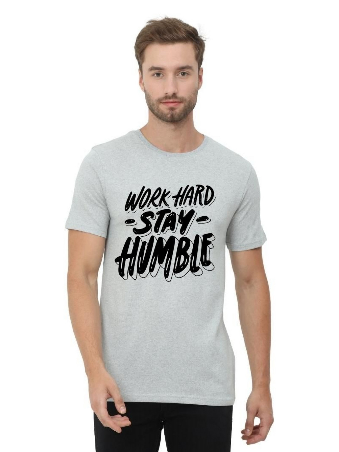ECOLINE Clothing Men Bio Finish Typography Printed Round Neck Cotton T-shirt