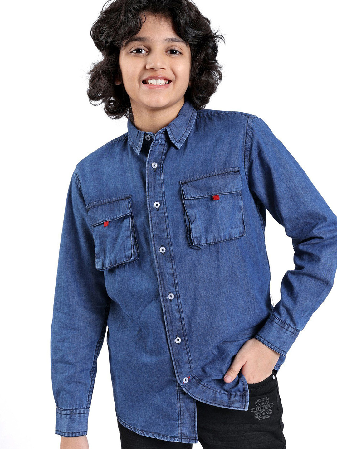 Buy ARIAS By LARA DUTTA Boys Spread Collar Solid Cotton Casual