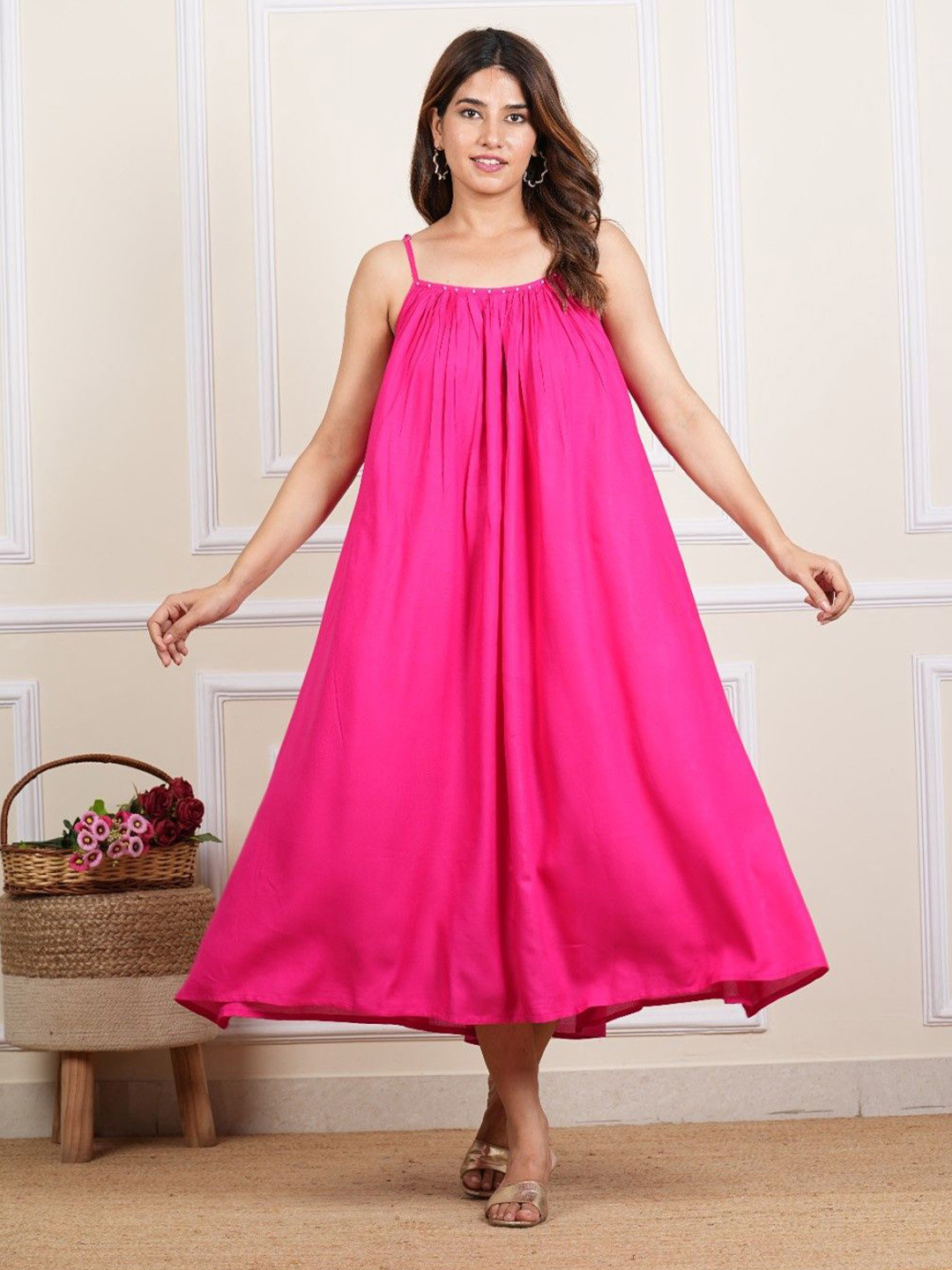 PIMU Women A-Line Sleeveless Dress