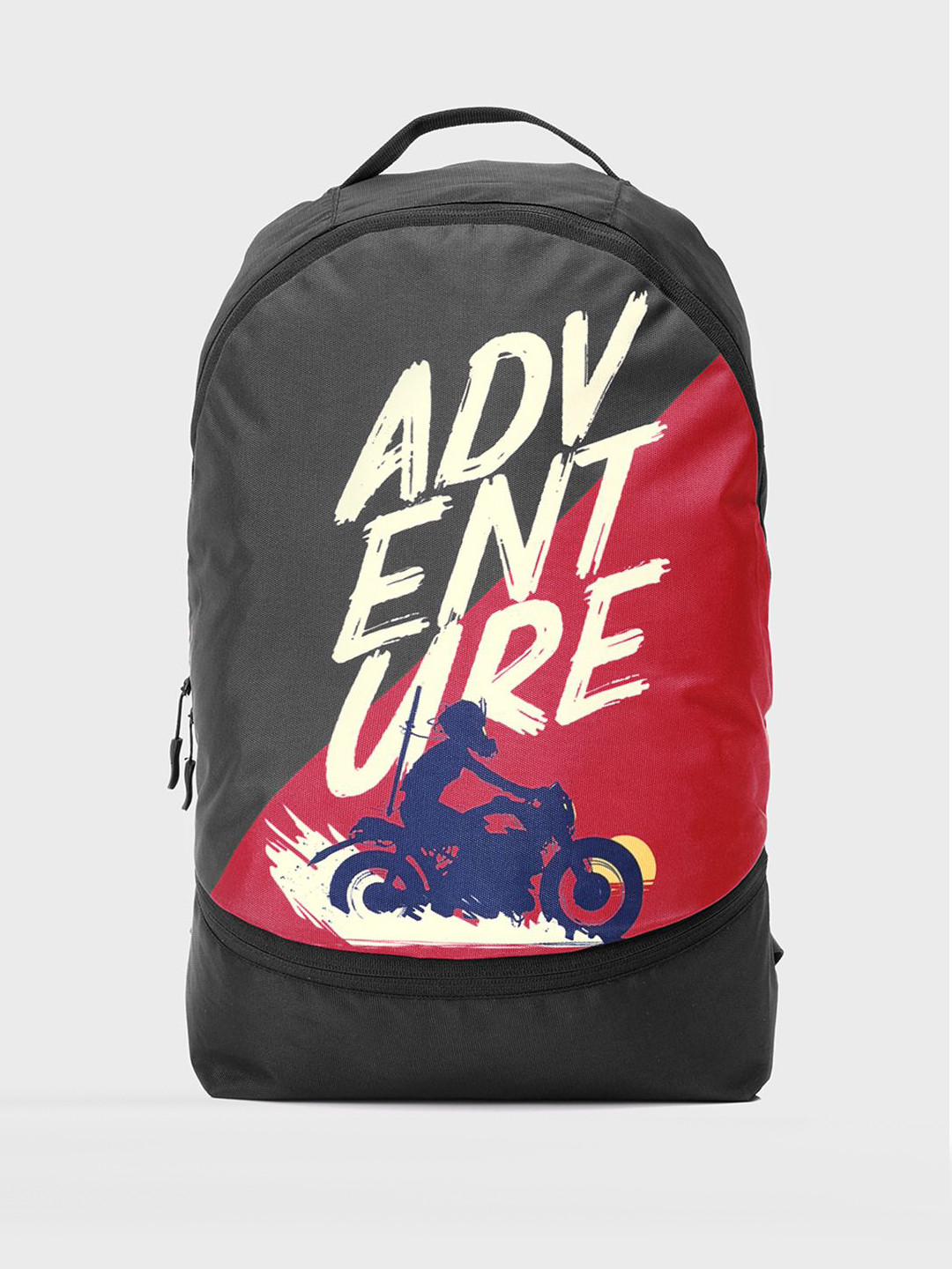 Bewakoof Unisex Black Adventure Printed Small Backpack