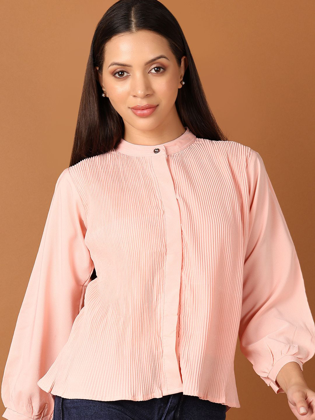 V-Mart Women Satin Shirt Style Top
