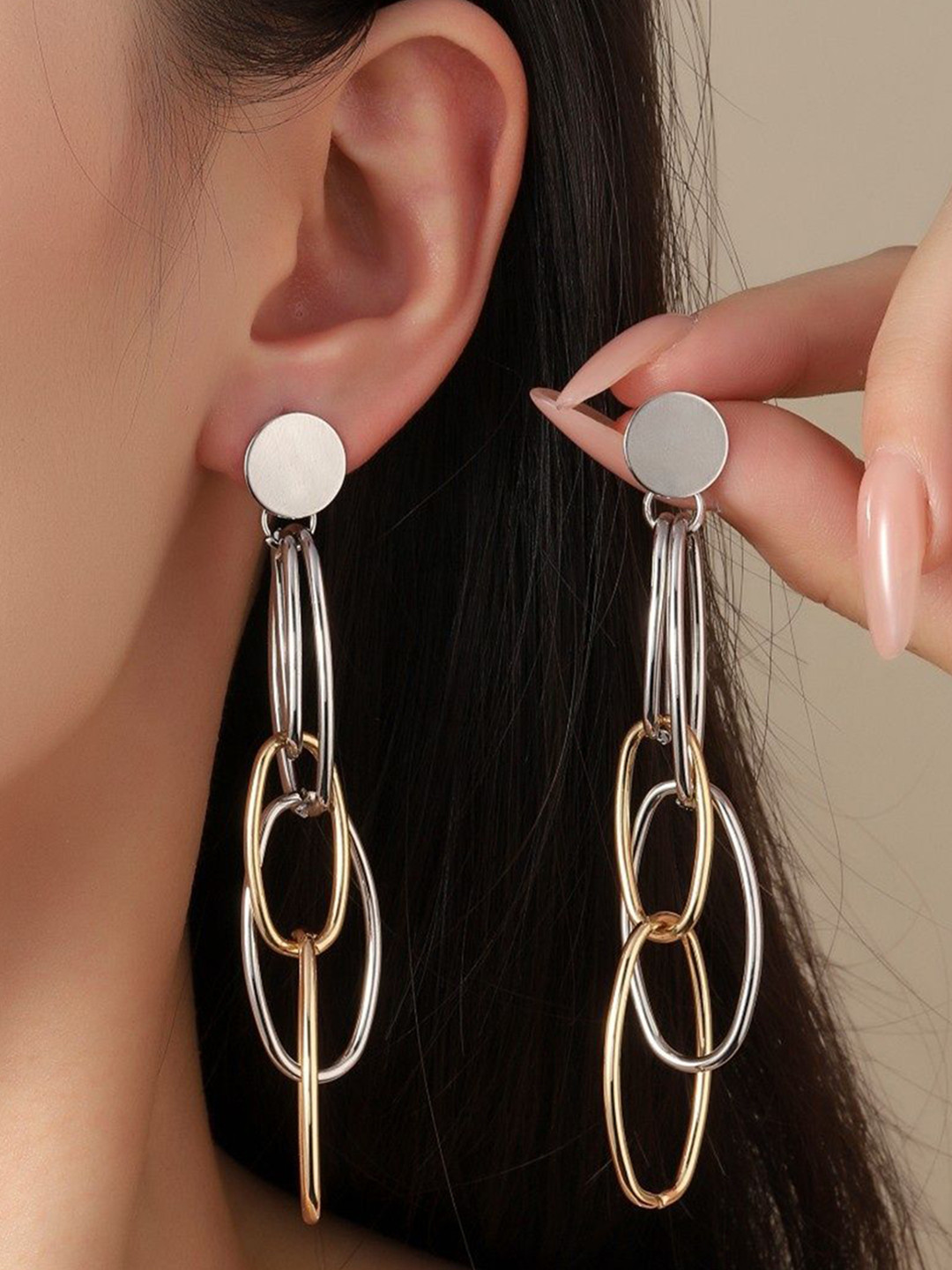 SALTY Contemporary Mirror Drop Earrings