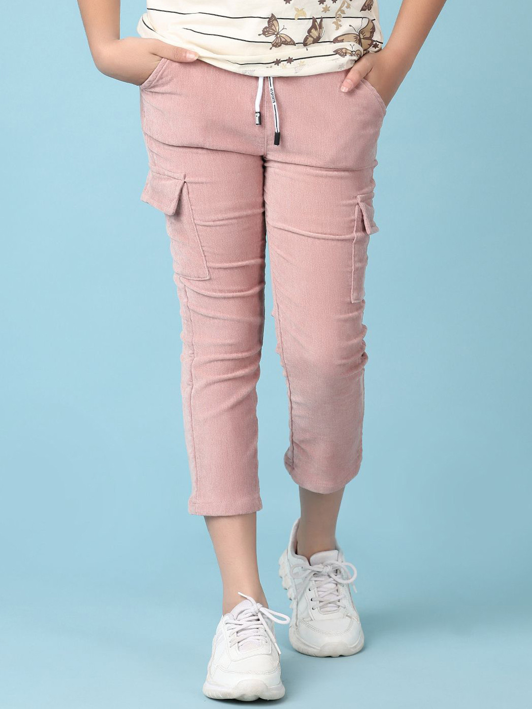 V-Mart Girls Skinny Fit Mid-Rise Cotton Capris