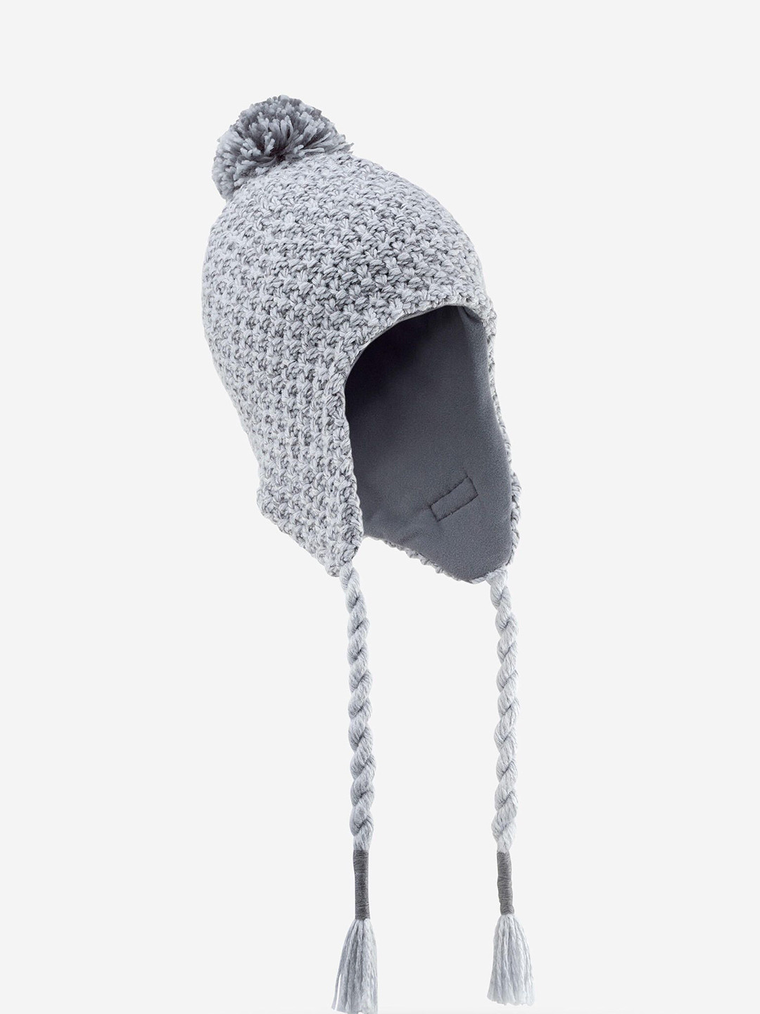 Decathlon WEDZE - Boys Grey Acrylic Winter Cap
