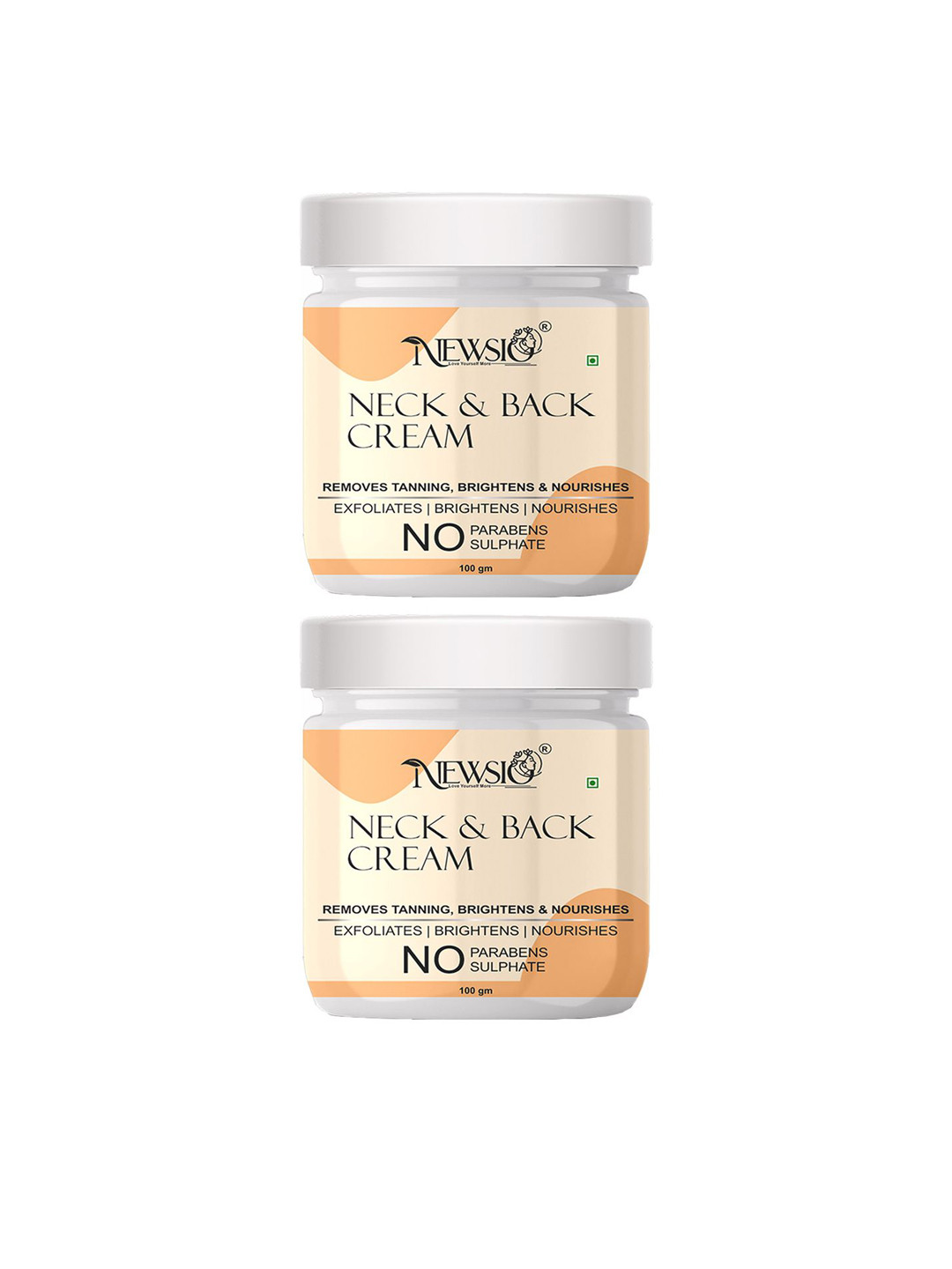 Newsio Neck & Back Set Of 2 Cream For Skin Brightning & Tanning - 100 g Each