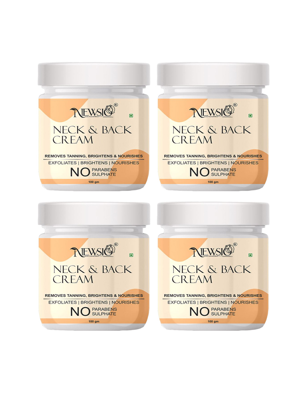 Newsio Set Of 4 Neck & Back Cream - 100 g Each