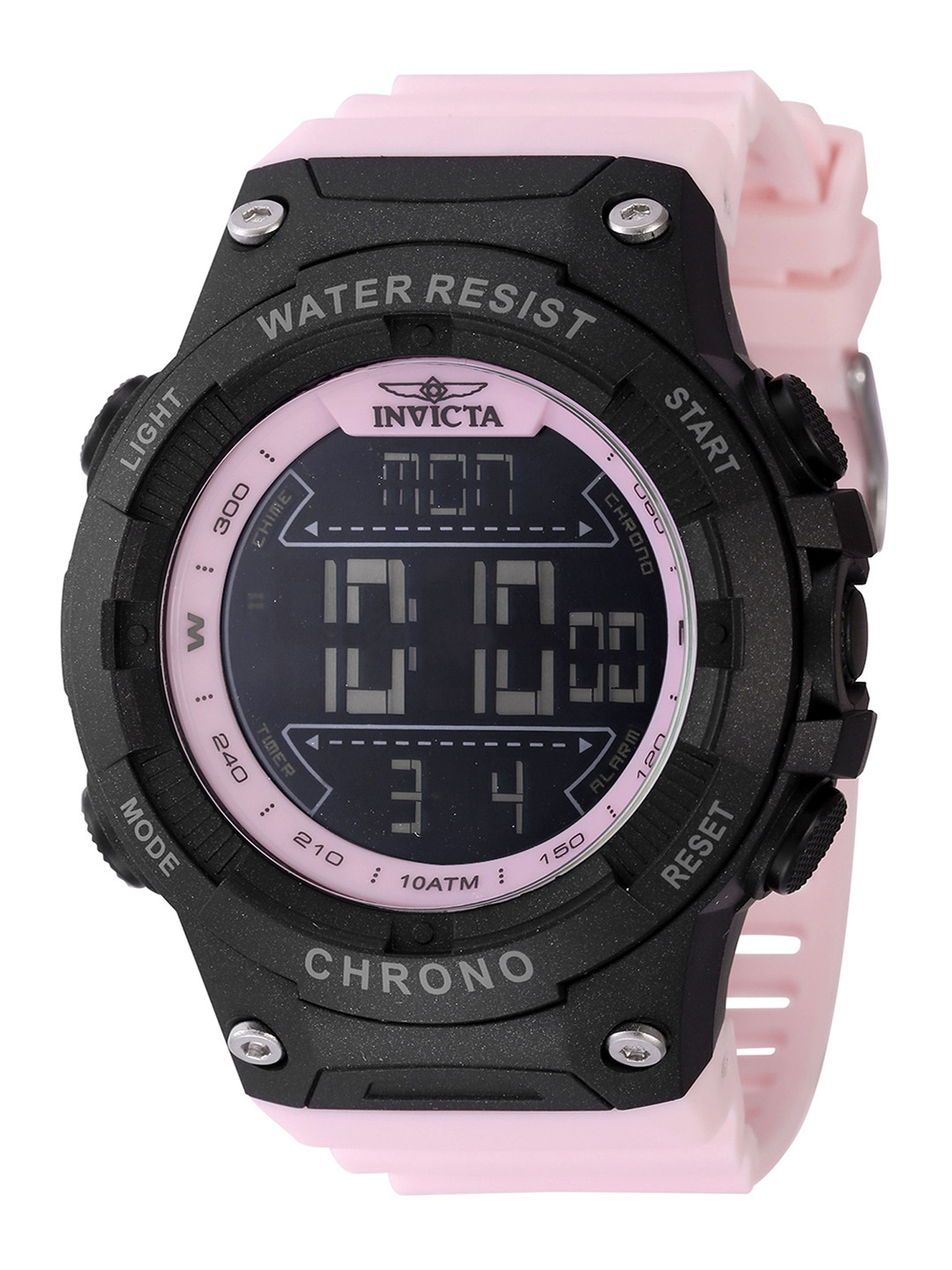 Invicta Men Round Dial & Straps Quartz Digital Watch 48051-Pink