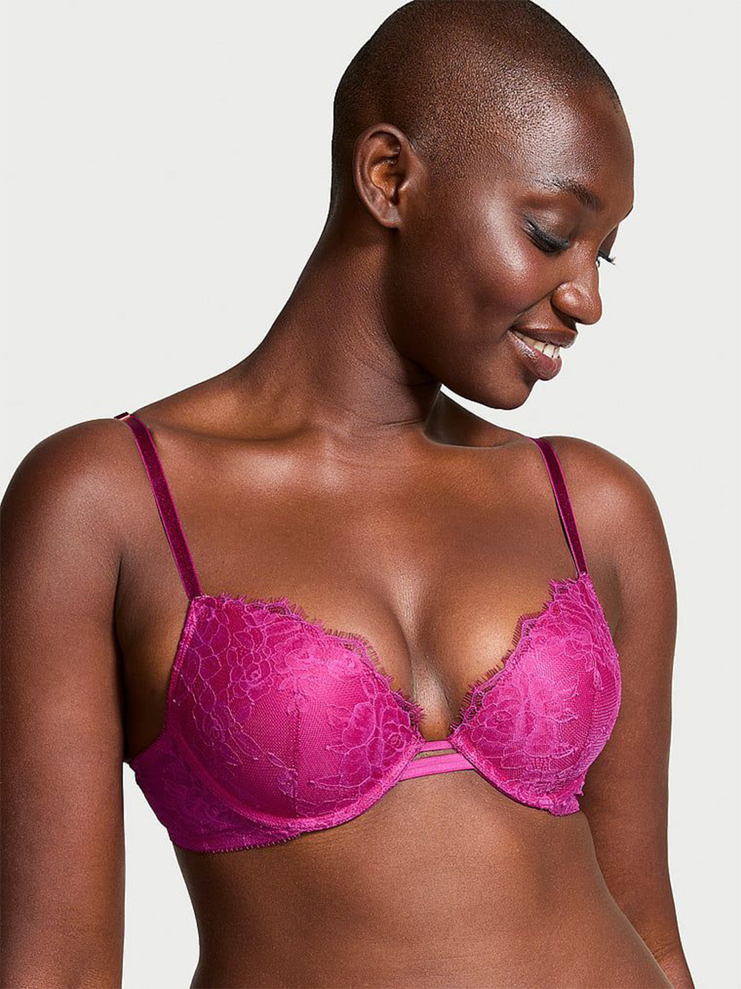 Victoria's Secret Very Sexy Rose Lace Push-Up Embellished Bra