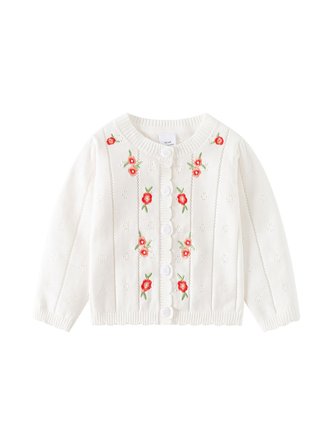 StyleCast x Revolte Girls Floral Embroidered Front-Open Sweaters