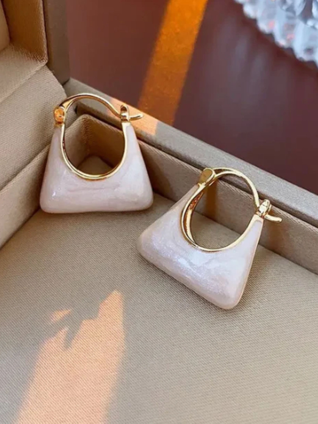 SUBHAGALANKAR Gold-Plated Classic Bag Hoop Earring