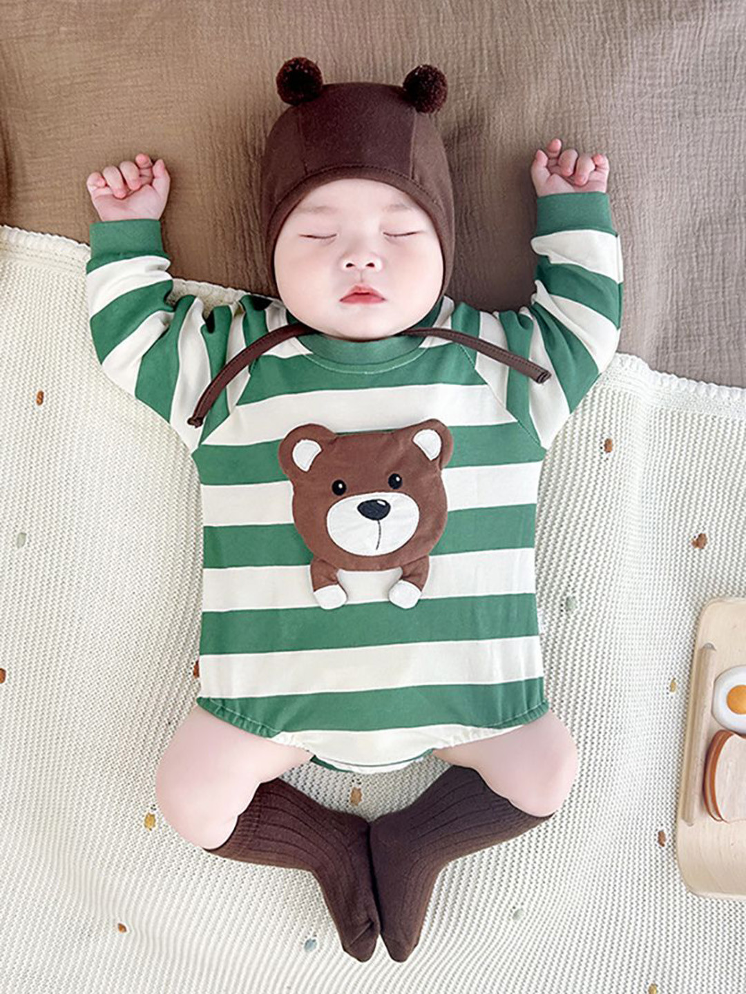 StyleCast x Revolte Boys Striped Cotton Long Sleeve Bodysuit