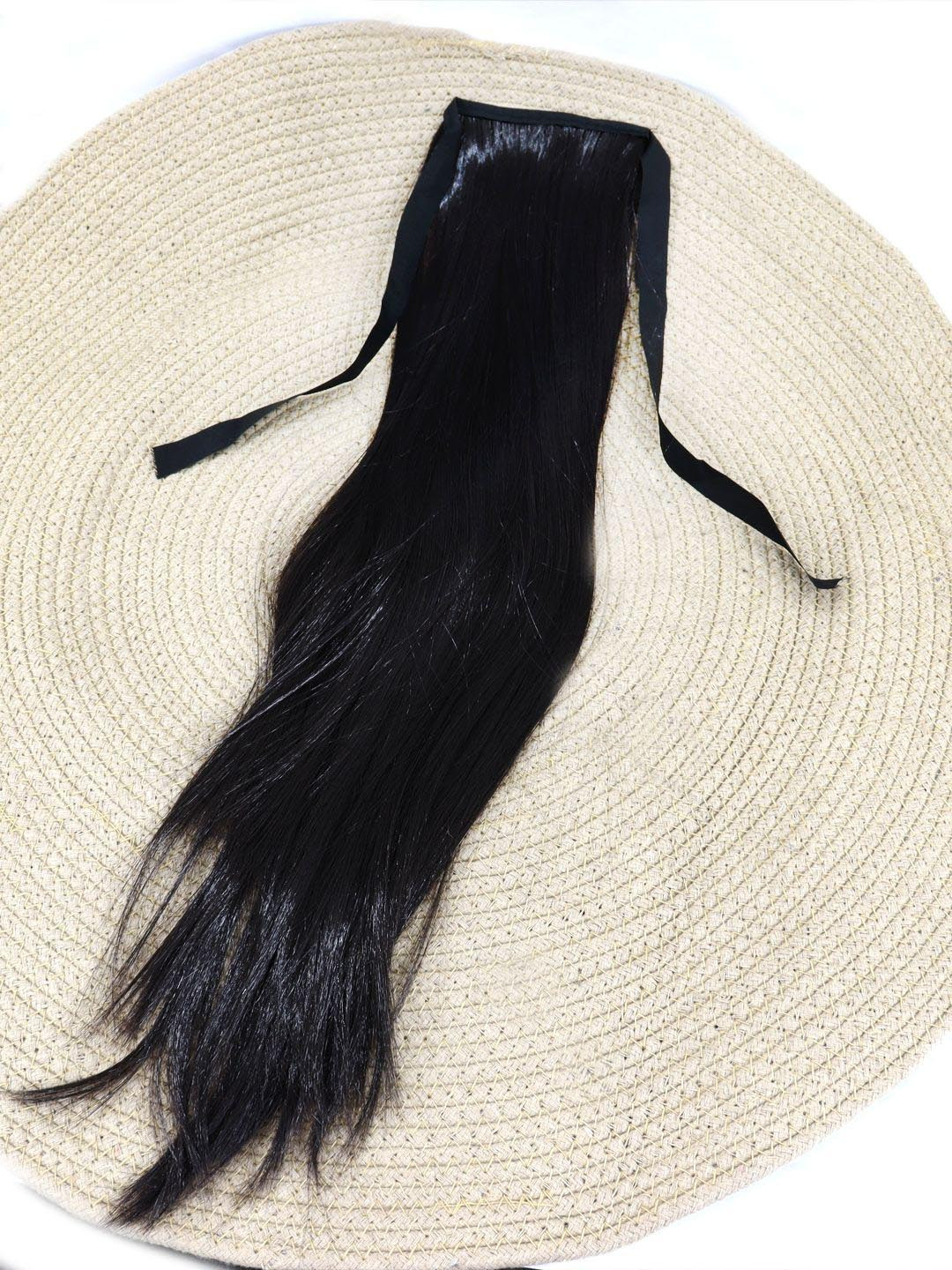 FIMBUL Straight Halo Ponytail Hair Extension - Black - 26 Inch